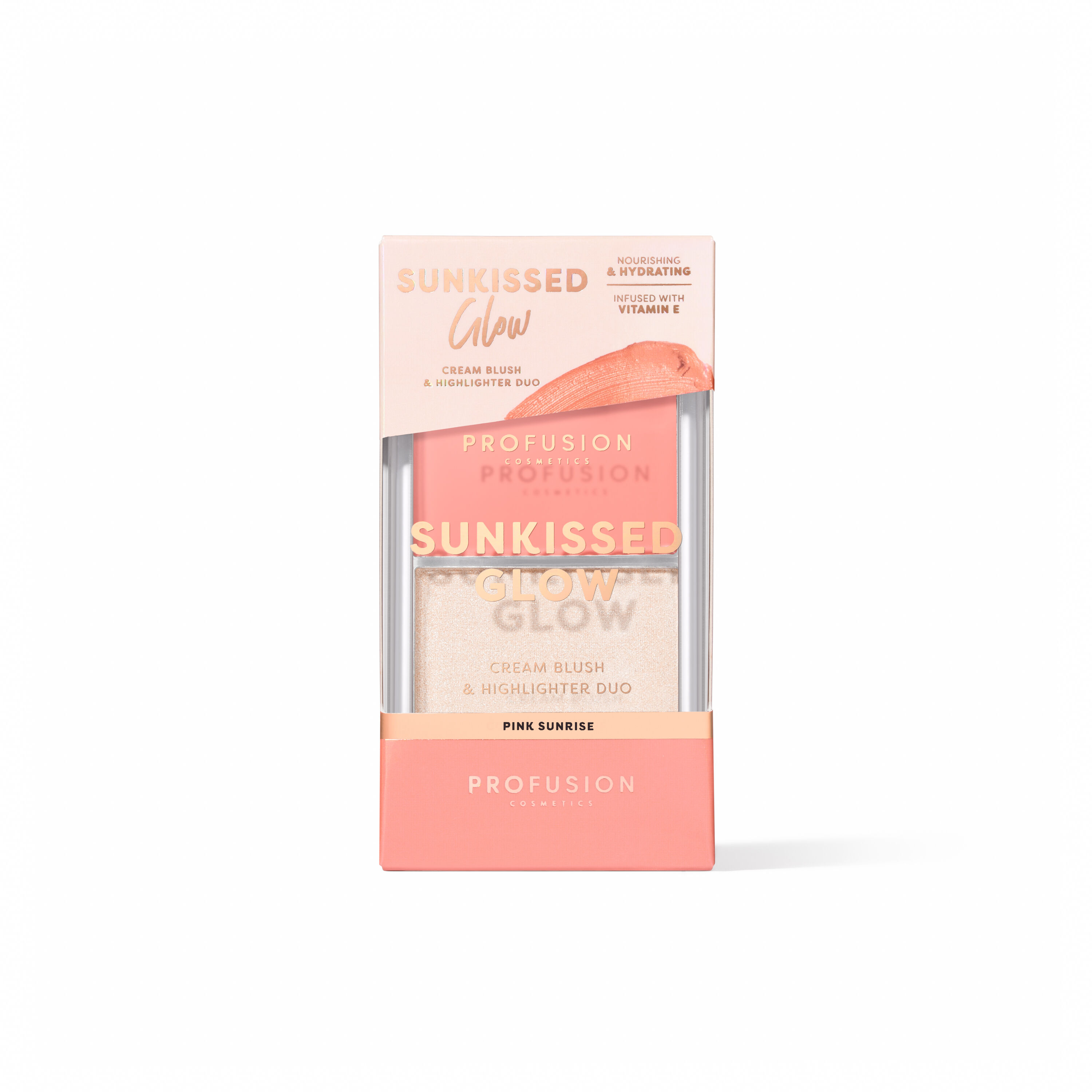 Sunkissed Glow Rouge- und Highlighter-Duo-Palette – Pink Sunrise