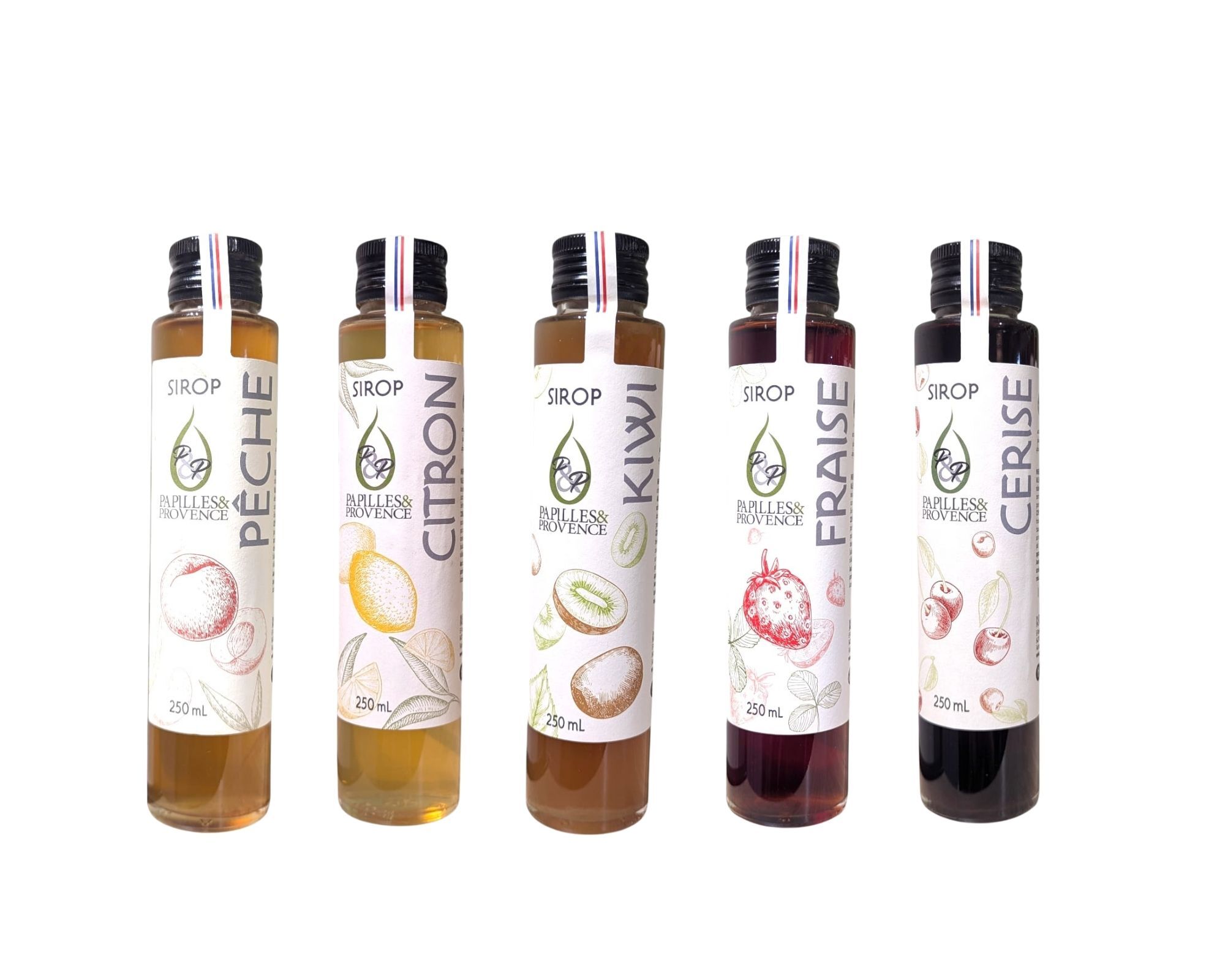 Sirops Artisanaux - Pack Découvert (fruits) : 5 x 250mL