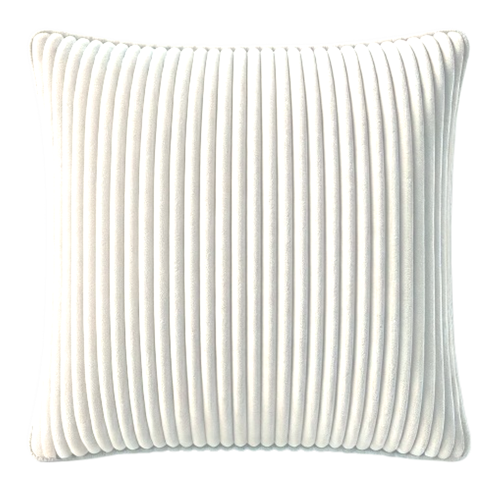 Vanilla Cream Corduroy Decorative Cushion Cover – Handmade in Poland OEKO-TEX