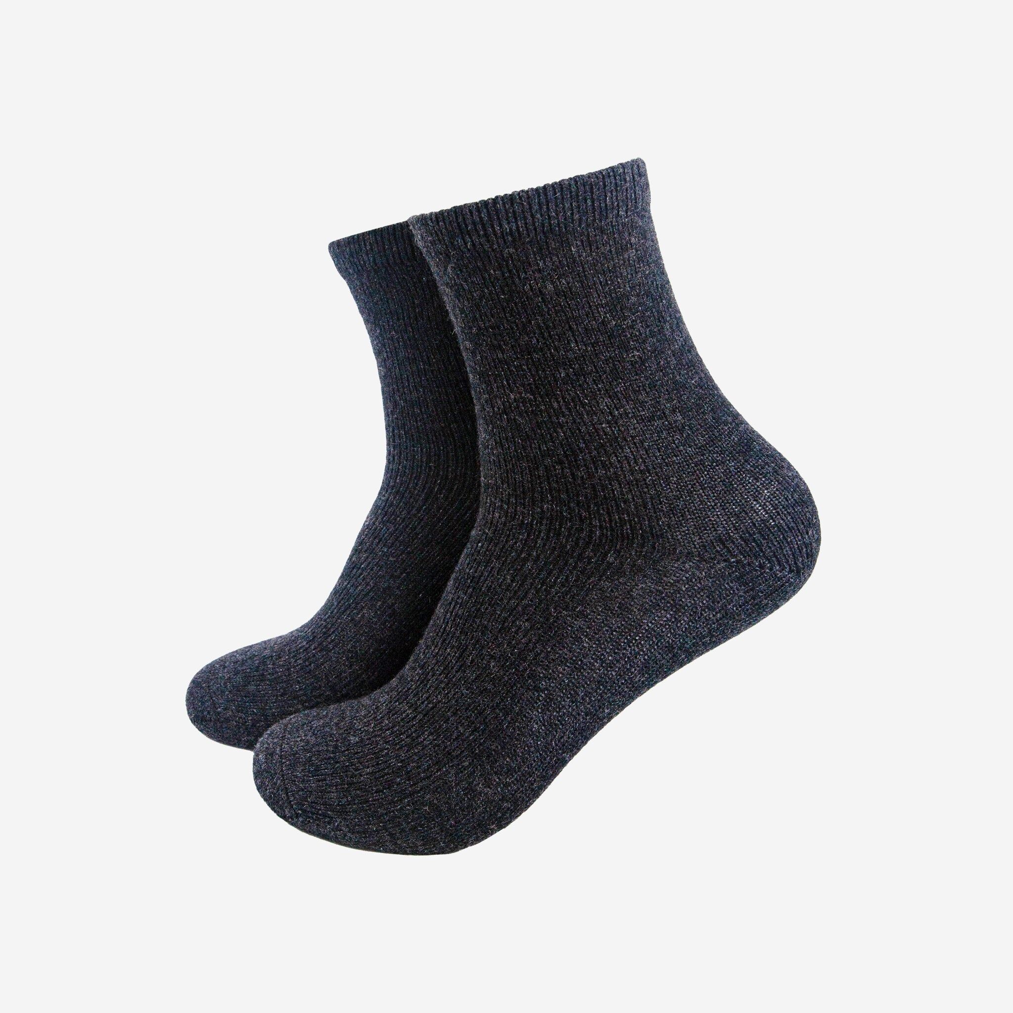 Damen-Kaschmirsocken, Knöchelsocken – Schwarz, Kaschmir