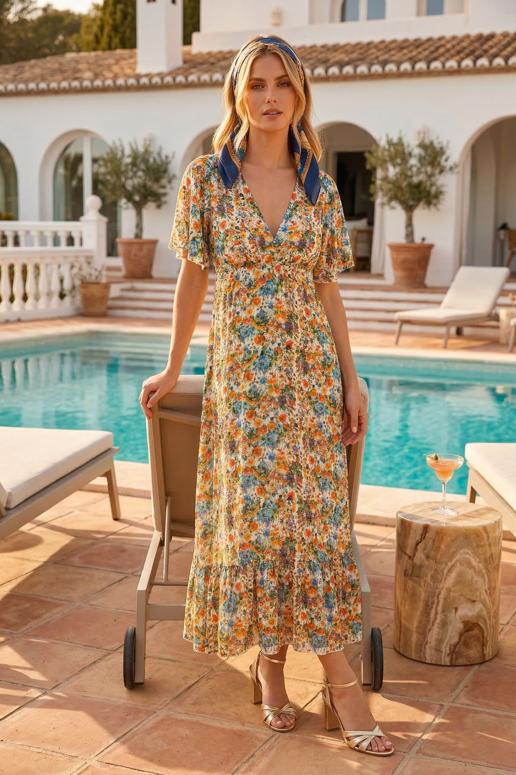 Bohemian Garden Dress M208-8