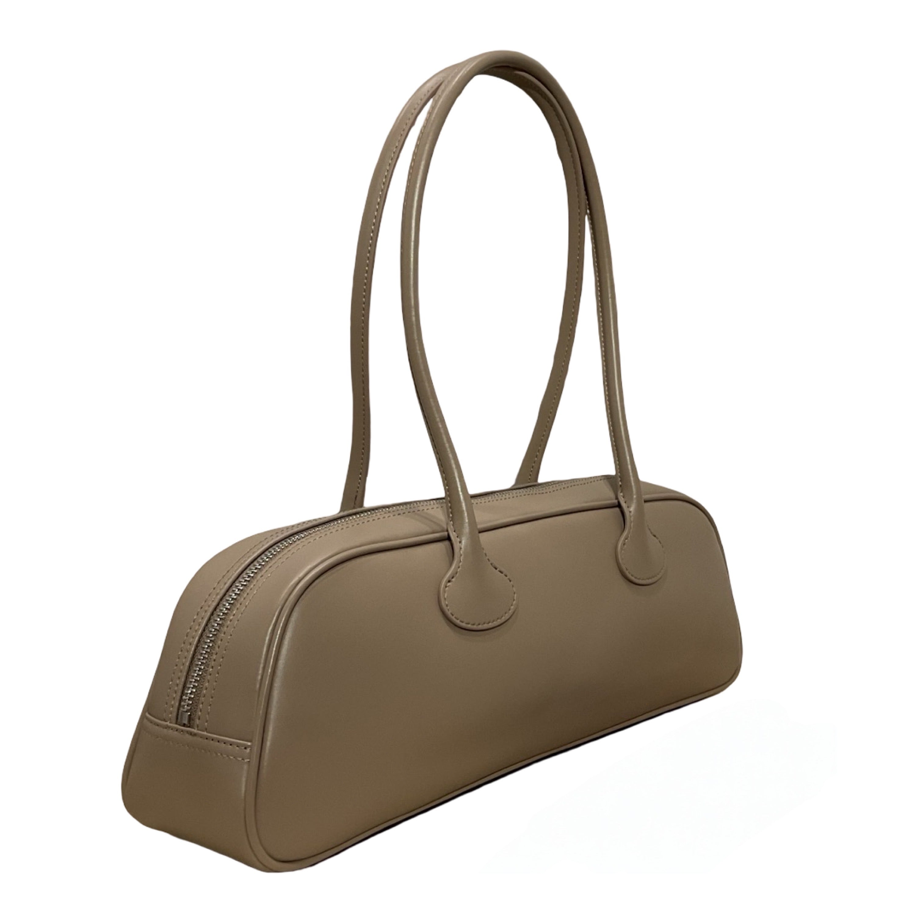Jade Smooth Leather Shoulder Bag