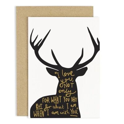Deer Love Poem Card