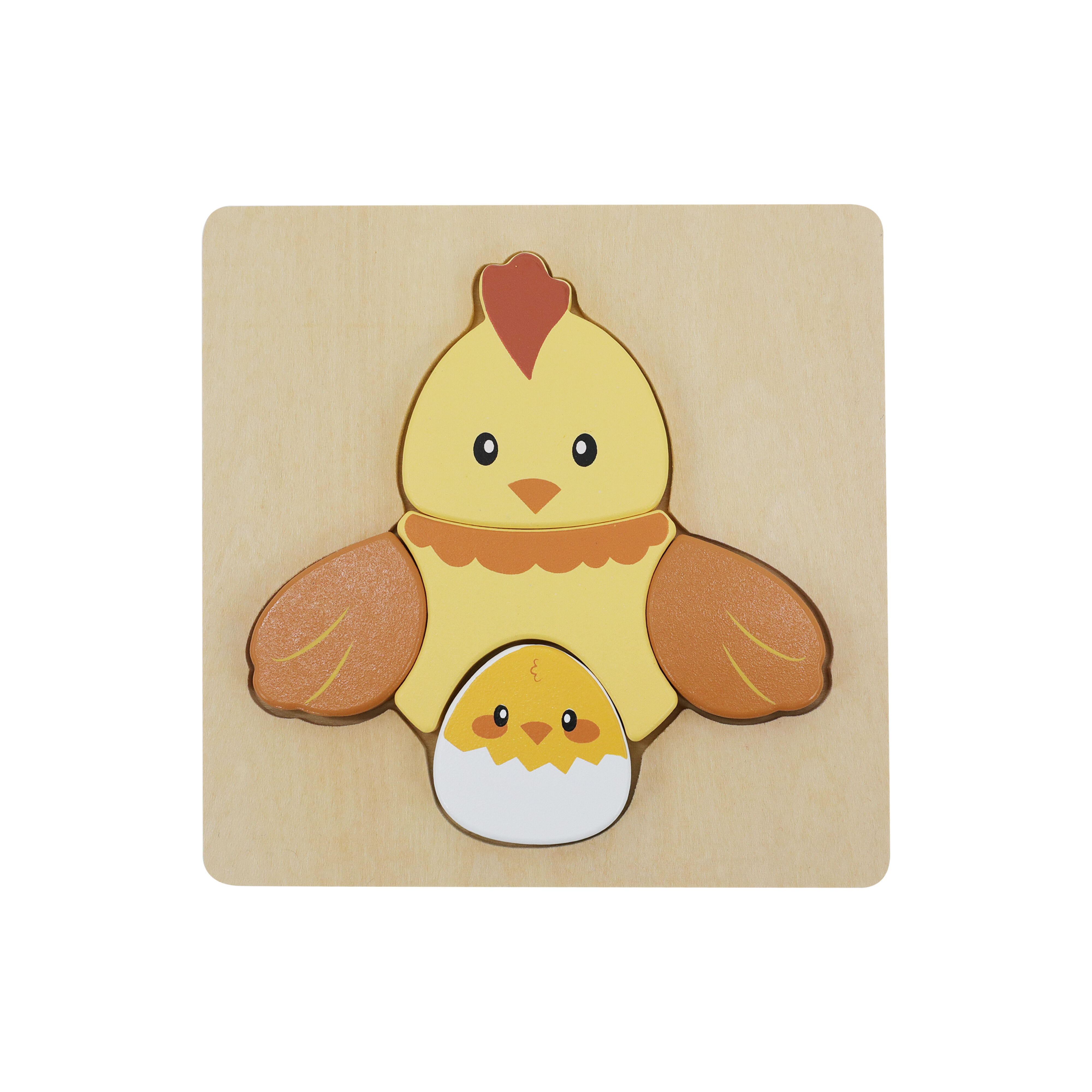 Small wooden FSC chicken puzzle