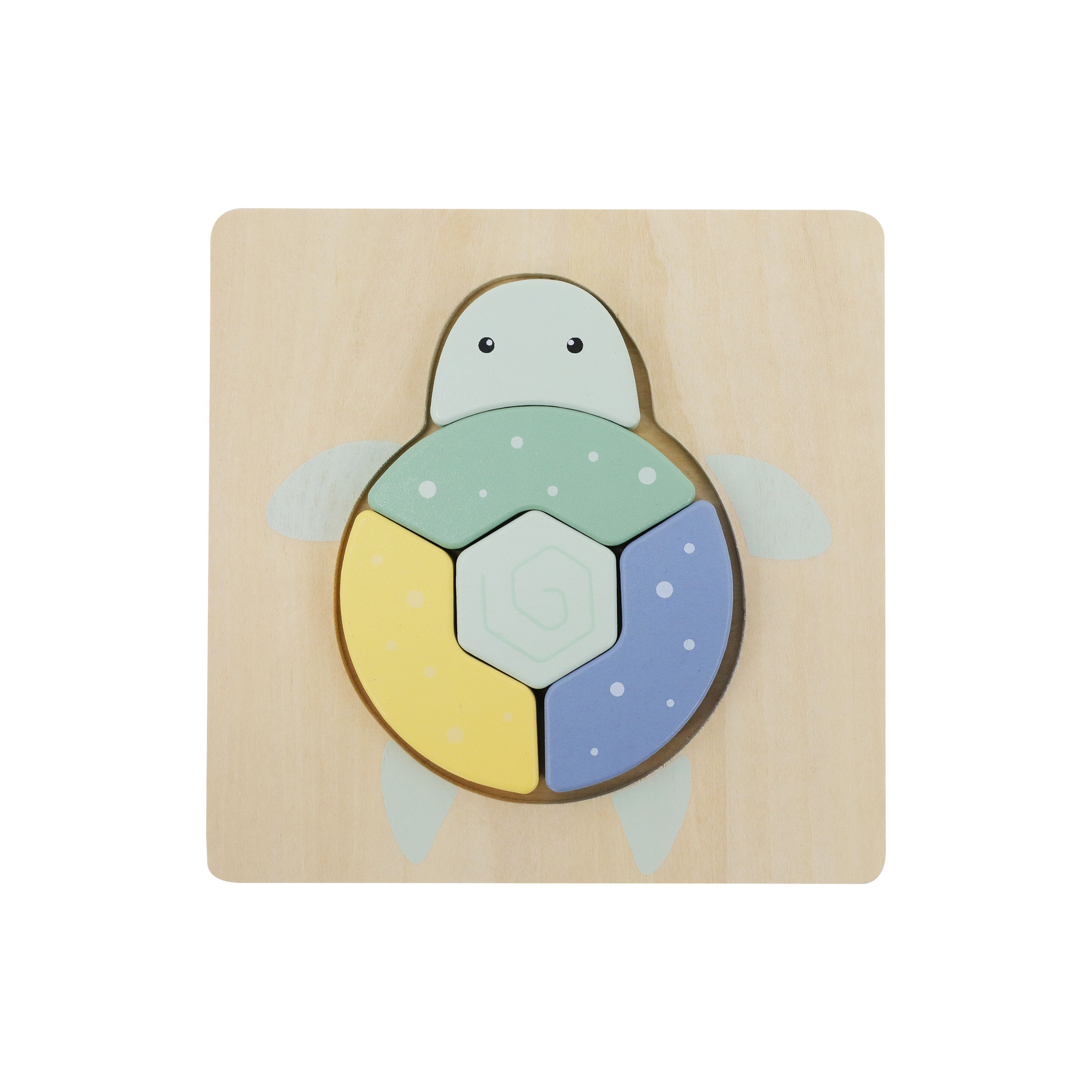 Small FSC-certified wooden turtle puzzle