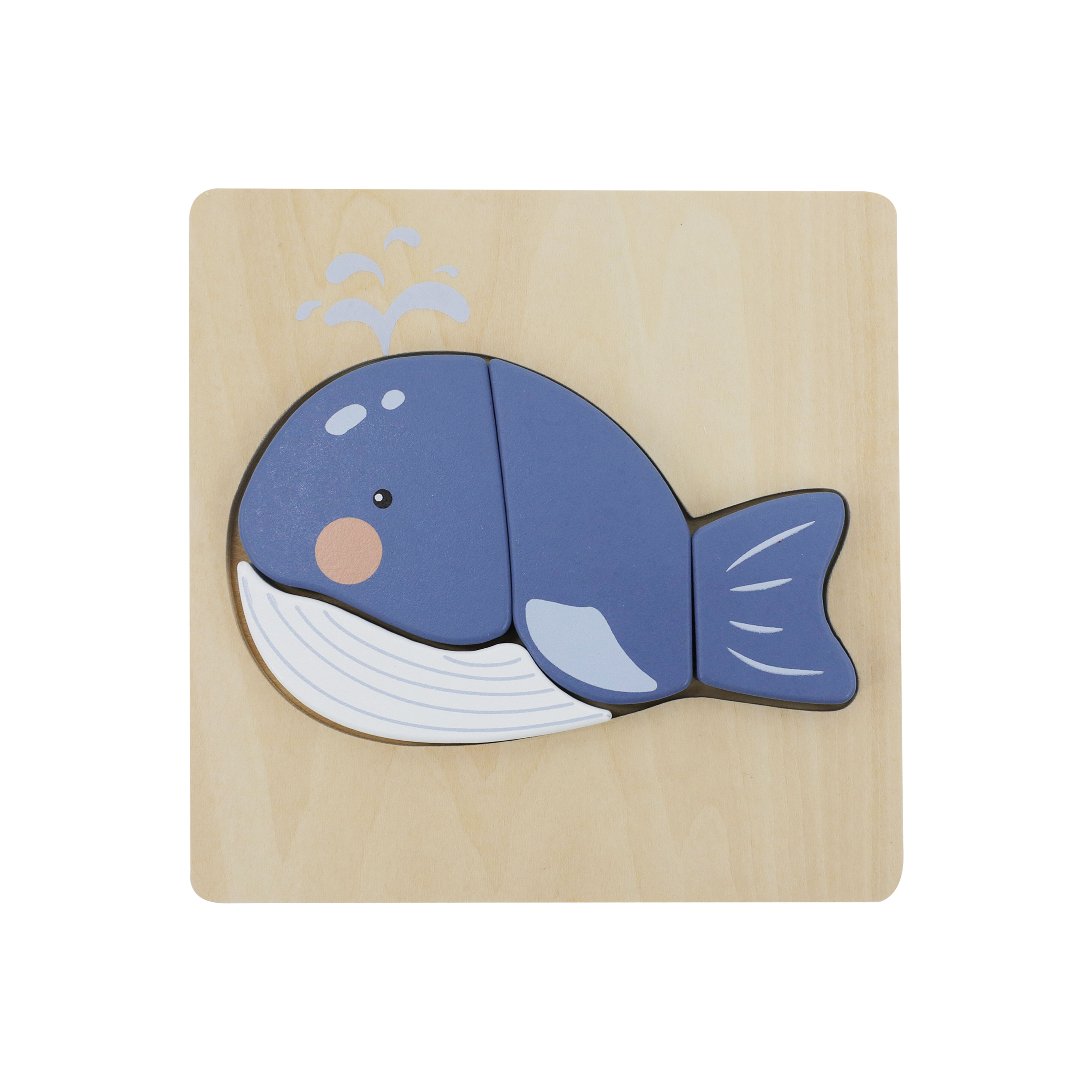 Small FSC wooden whale puzzle