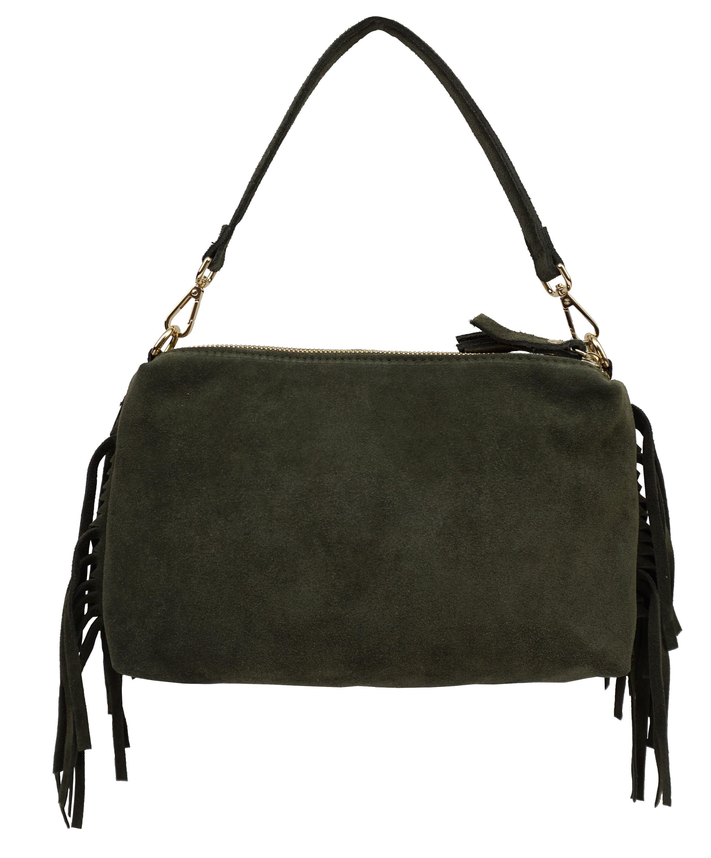 Shoulder bag in split leather 56100