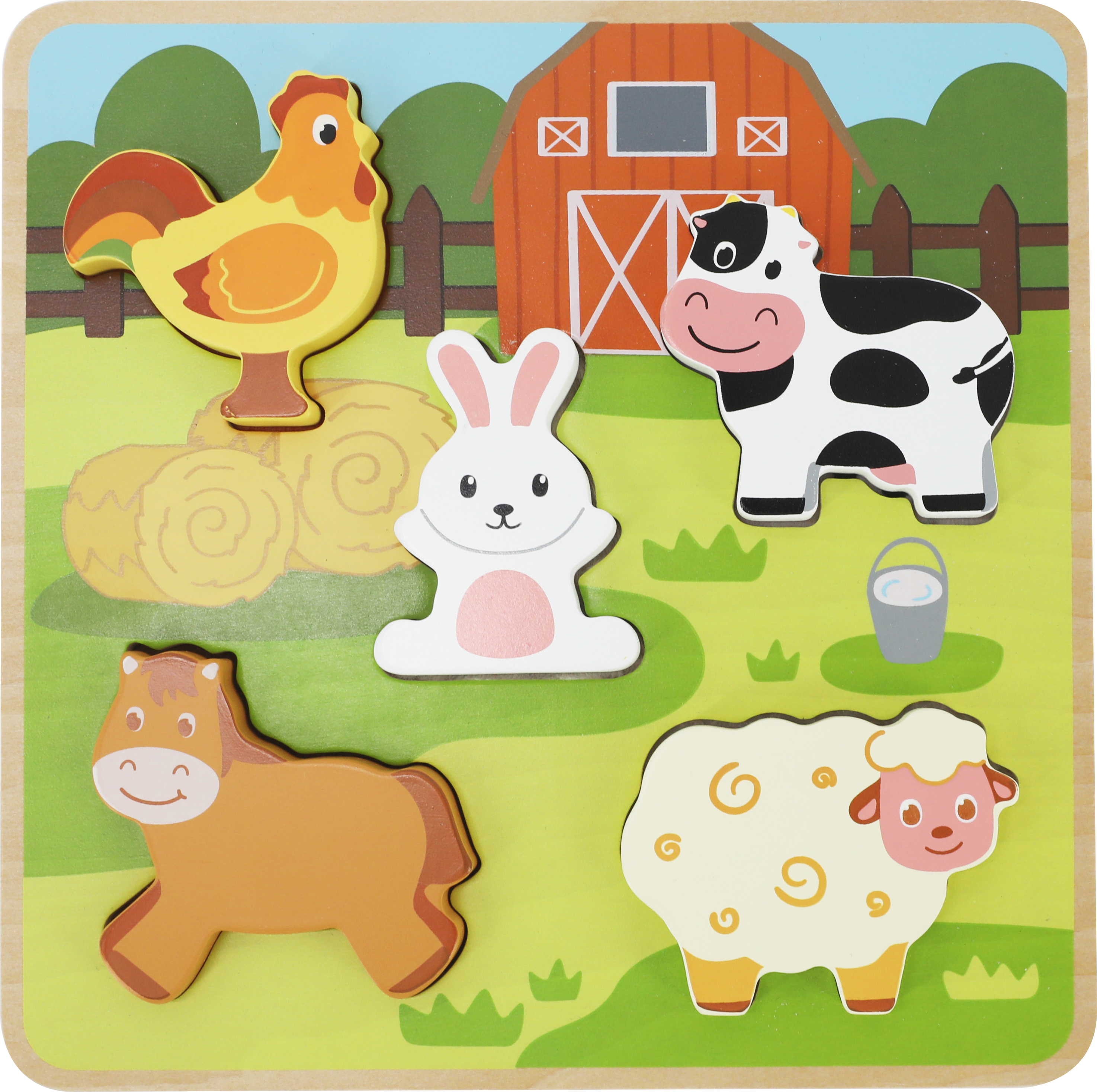 Tactile Puzzle - The Farm FSC Wood