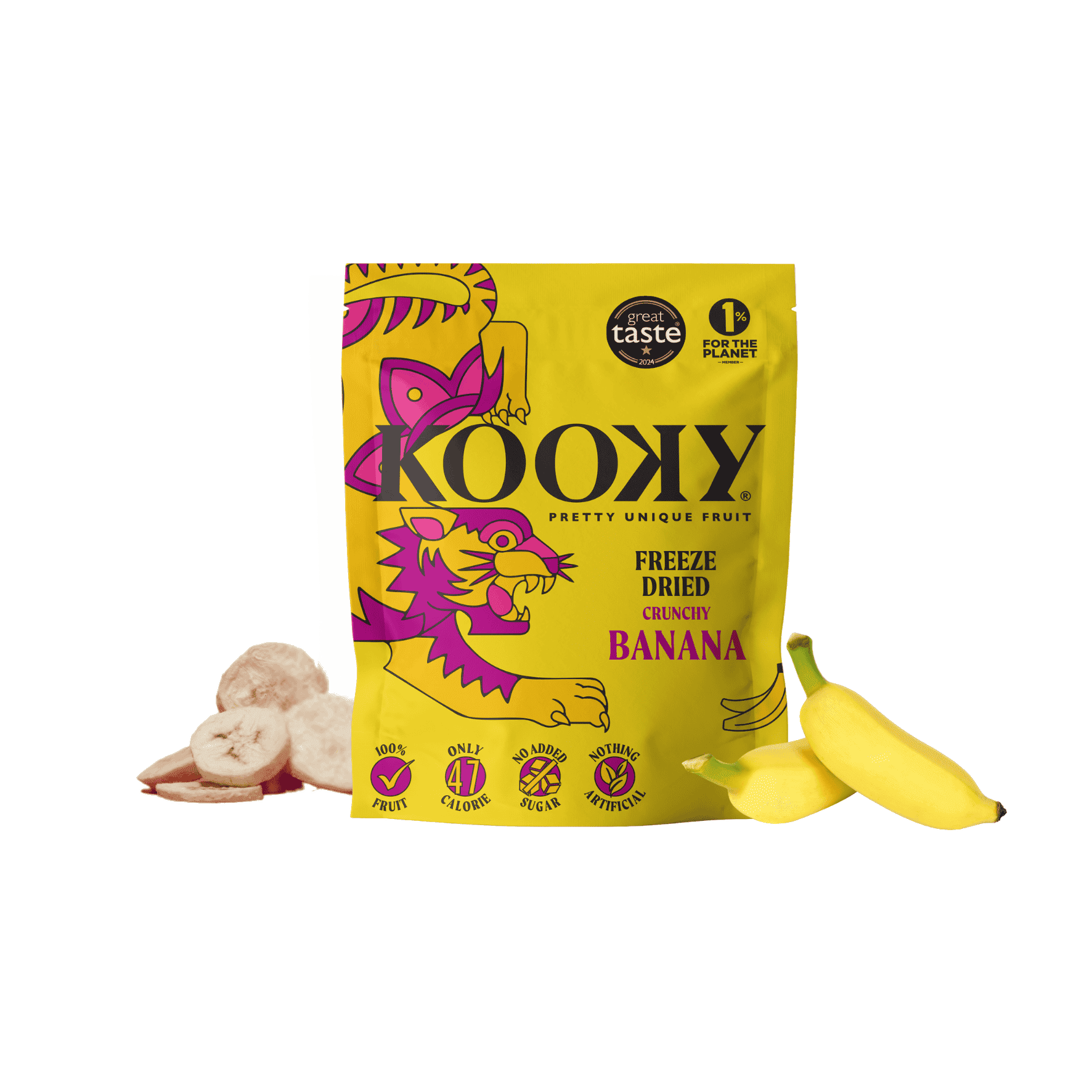 Gefriergetrocknete Bananen | 12er-Packung | Knusprig | Natürliche, kalorienarme Snacks für Kinder und Erwachsene | Ohne Zuckerzusatz | Gesunde Snacks | Trockenfrüchte