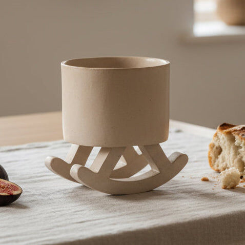 Sedia con tazza da whisky bianca (Rocky Chair)