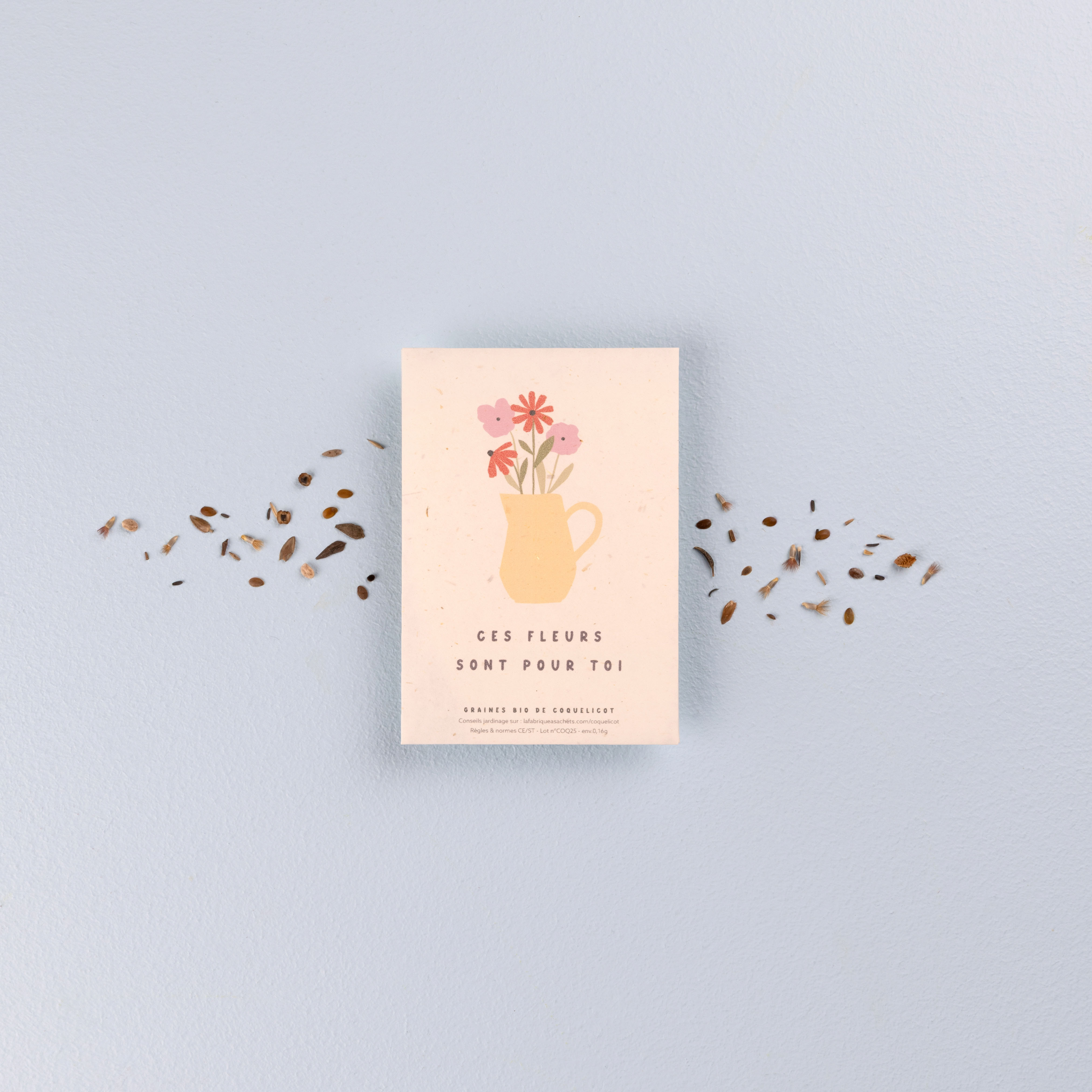Ces fleurs sont pour toi – Sachets de graines de coquelicot
