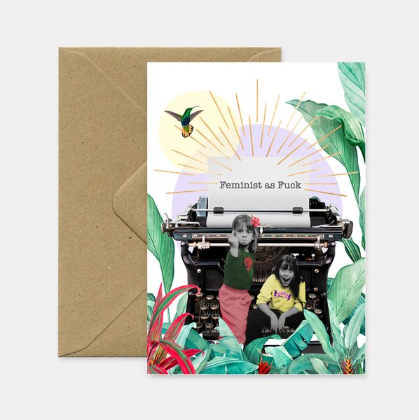 Feminist as Fuck greeting card