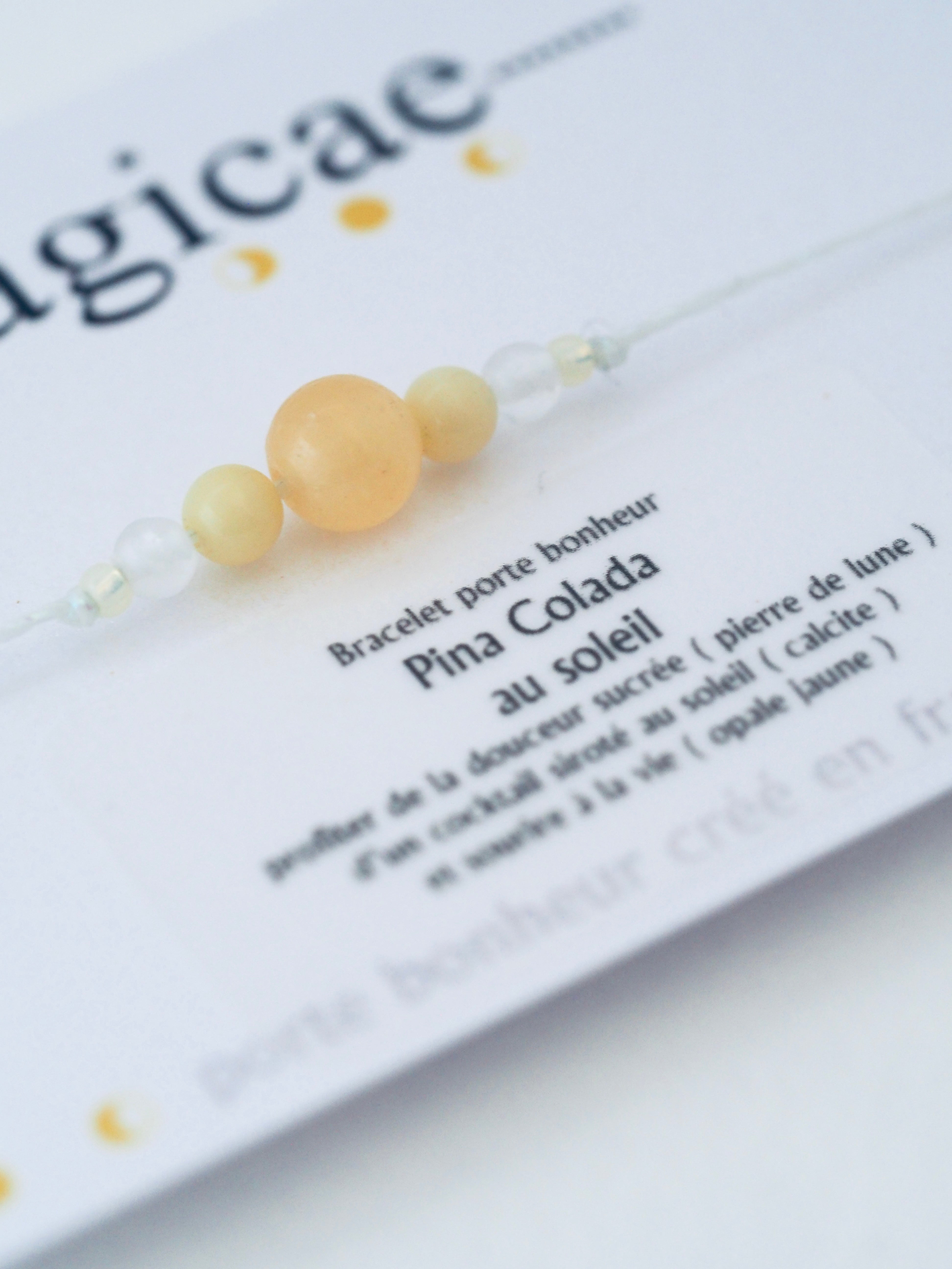 Pina colada lucky bracelet in the sun