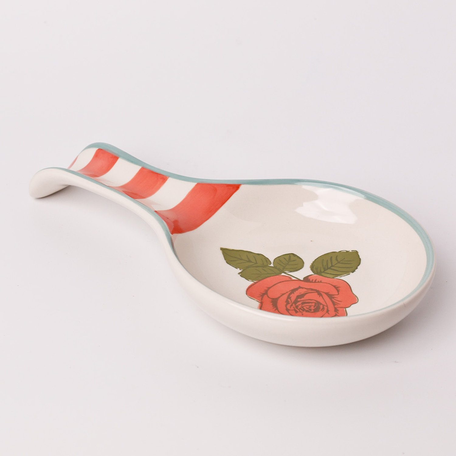 Tea Garden Handpainted Ceramic Spoon Rest