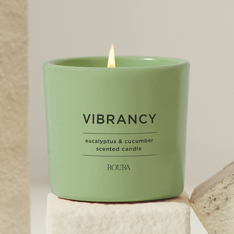 Eucalipto y pepino - 2 uds vela perfumada Roura Vibrancy