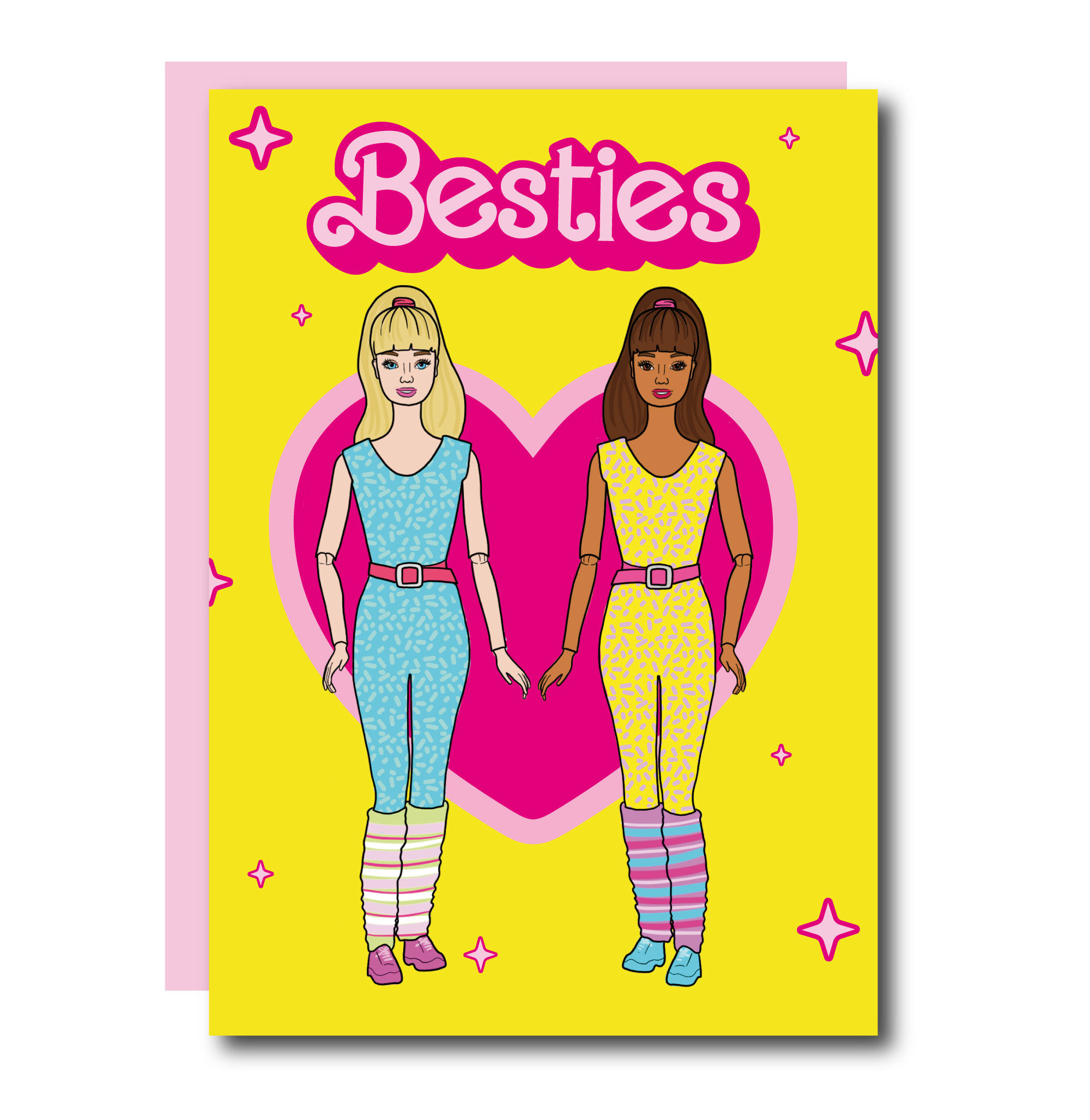 besties funny 90's friendship birthday card