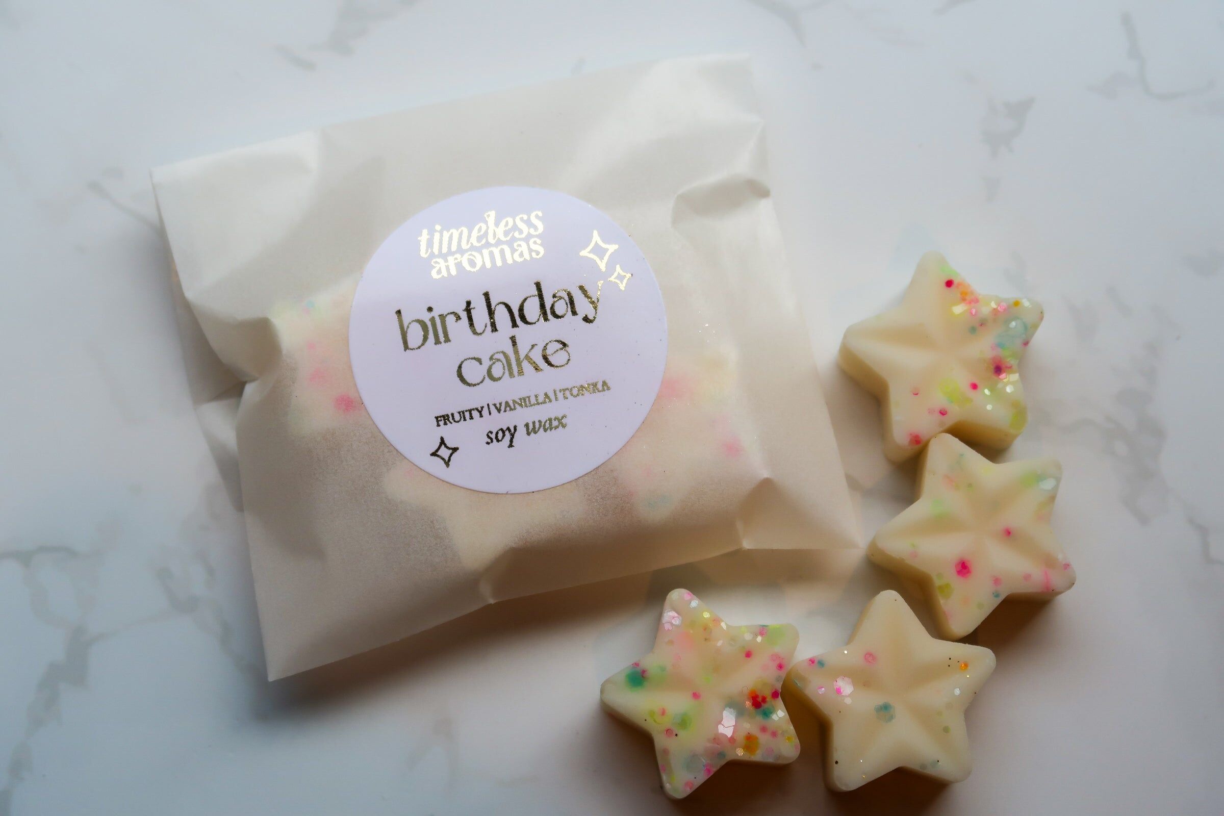 Birthday Cake Wax Melts - Indulge in Sweet Vanilla & Tonka Scent | Strong Scent Throw, 35g