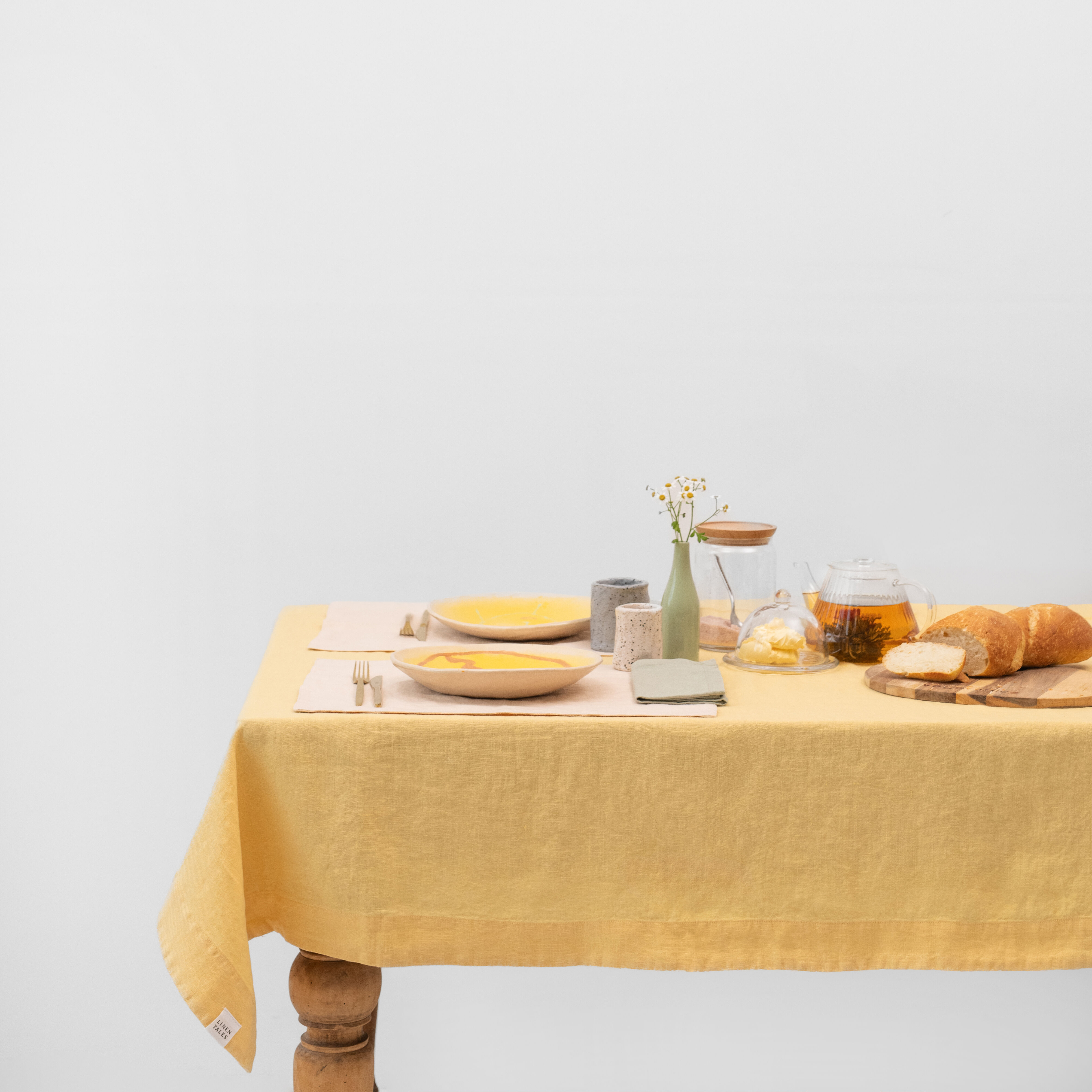 Butter Linen Tablecloth