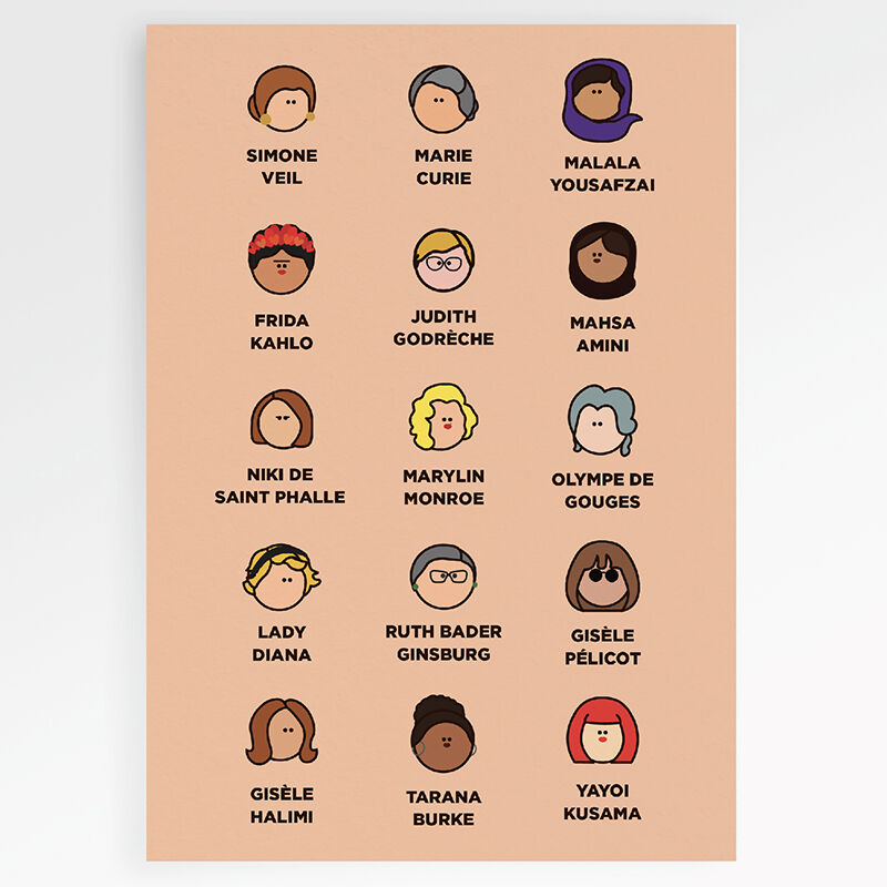 FSC great women paper card