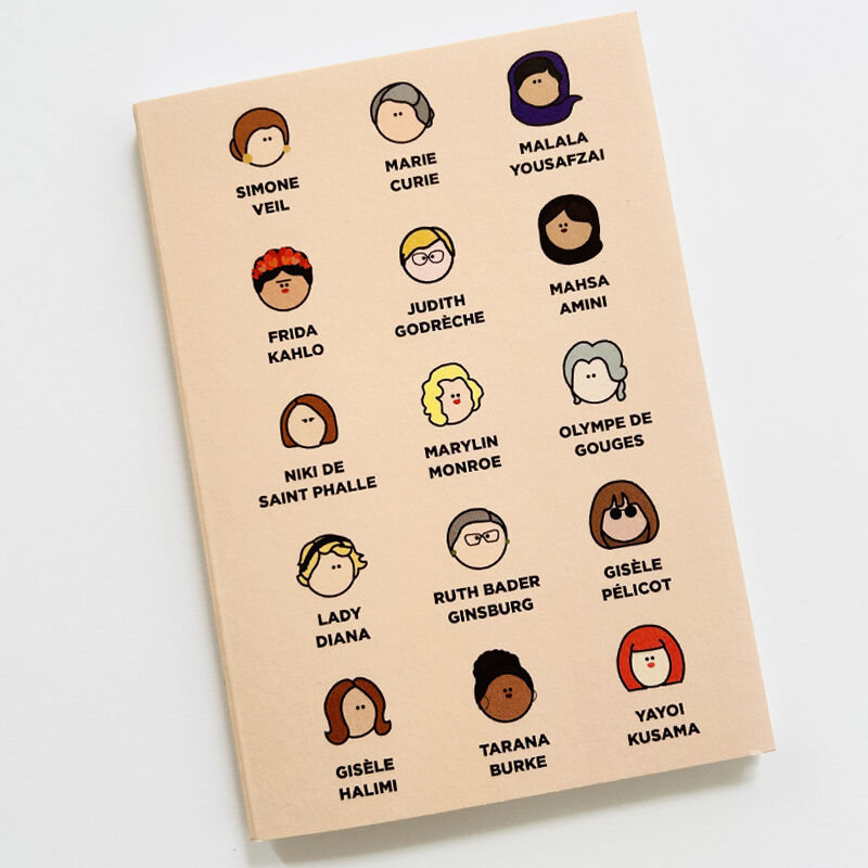 Great Women A6 Square-Stitched FSC Paper Notebook
