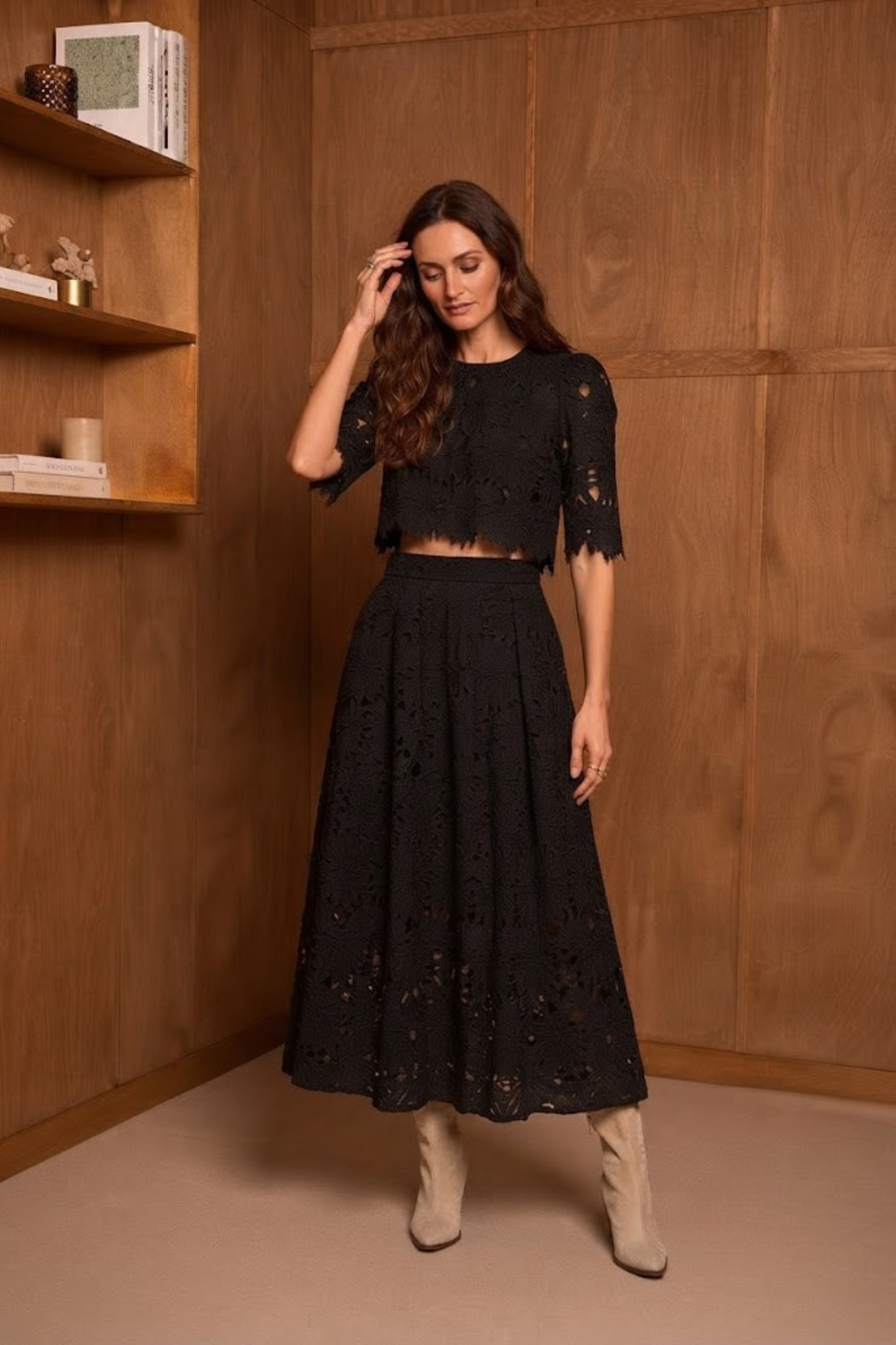 Chloé guipure top and skirt set - 81071 & 81072