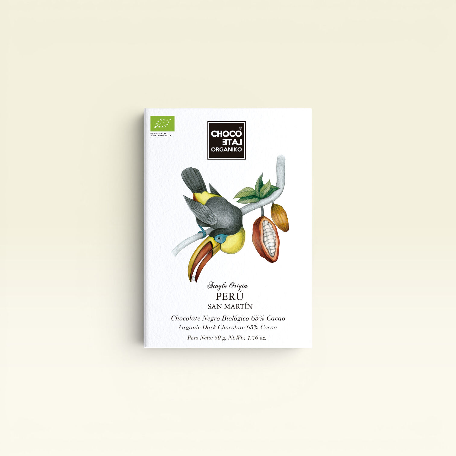 Organic 65% Grand Cru Peruvian Dark Chocolate 50g, CHOCOLATE ORGANIKO