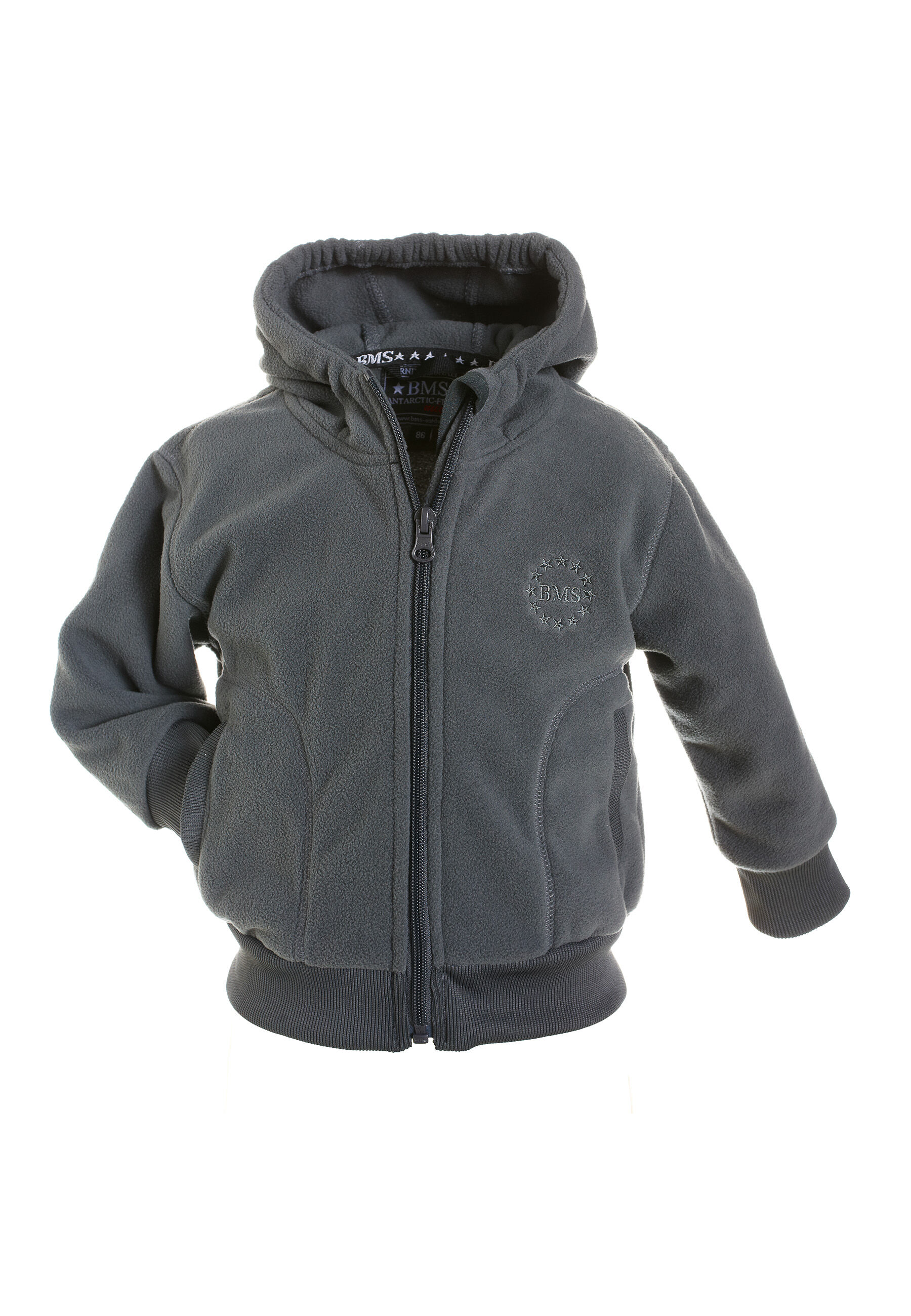 Chaqueta polar universitaria con capucha - gris
