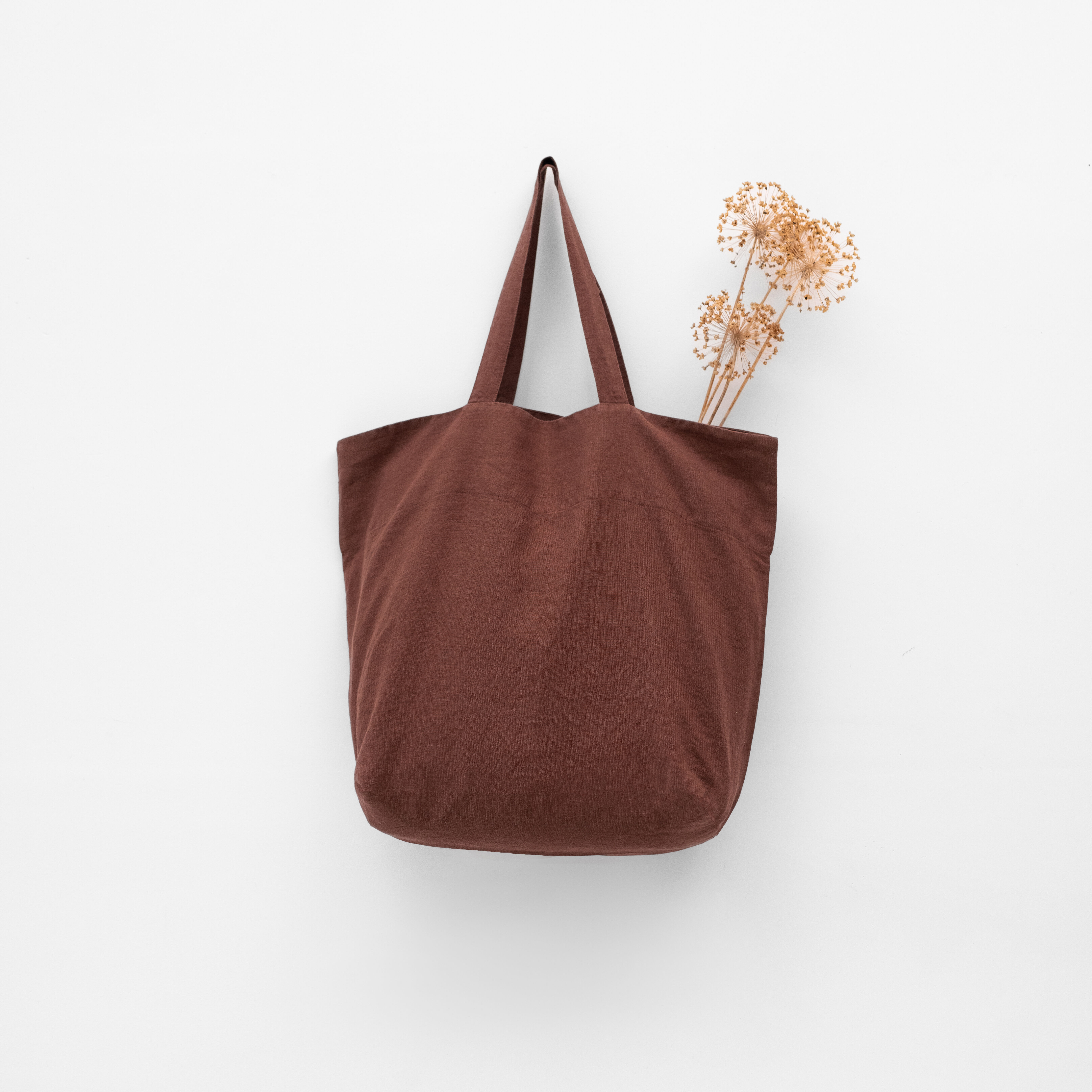 Chocolate Linen Big Bag