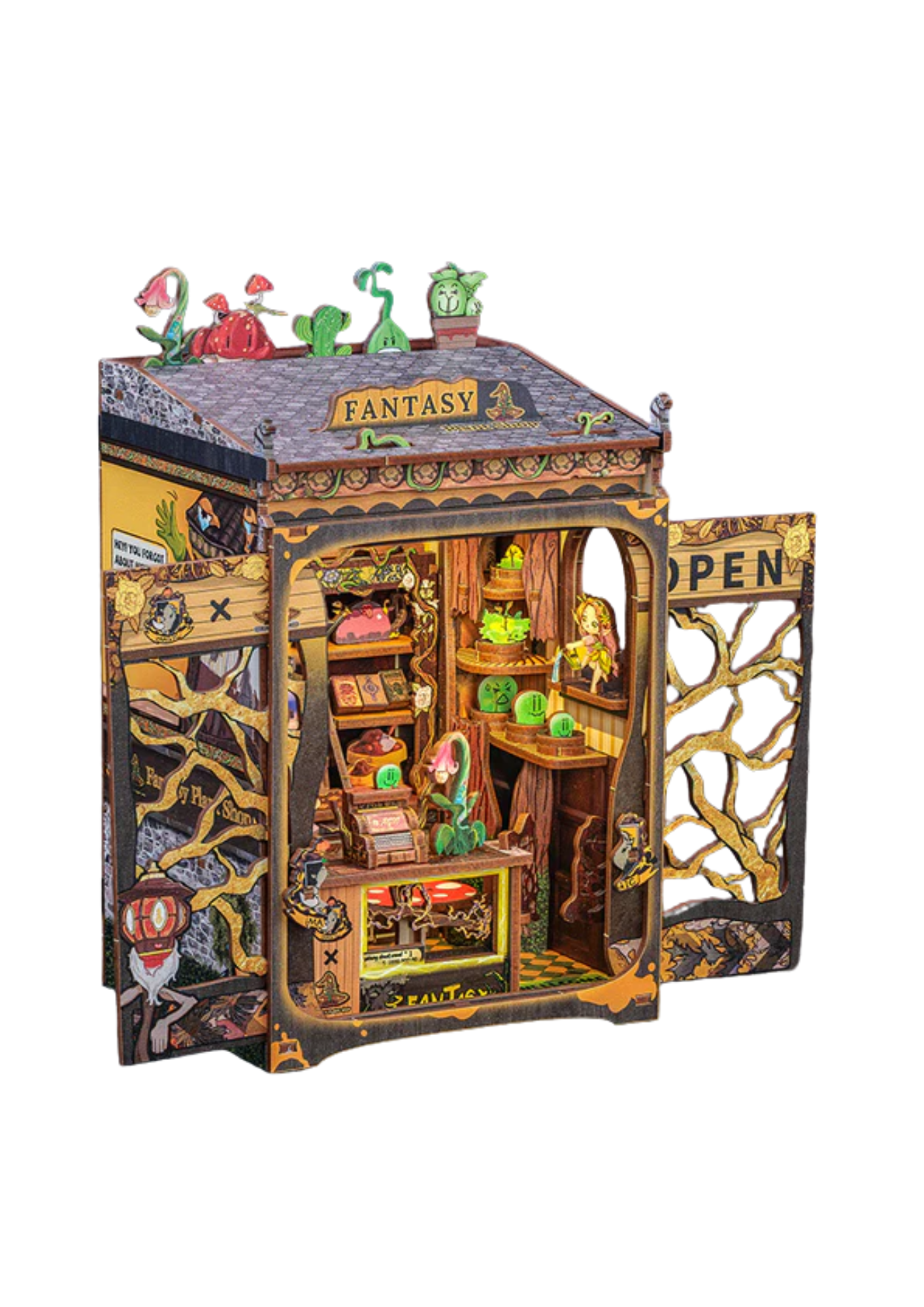 Cutebee, 3D Booknook, Fantasy Plant Shop, CWGA203, 11.5x10x17cm