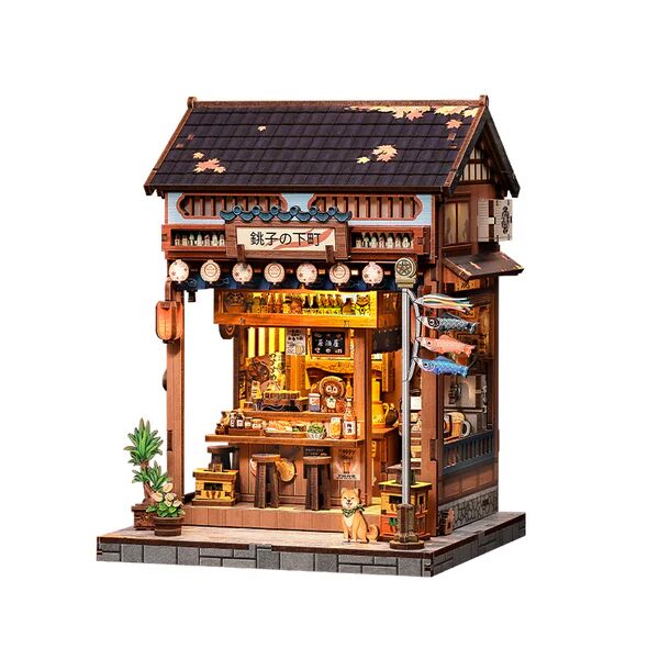 Cutebee, casa de bricolaje 3D, Choshi no Shitamachi, CWGC217, 16x14x19cm