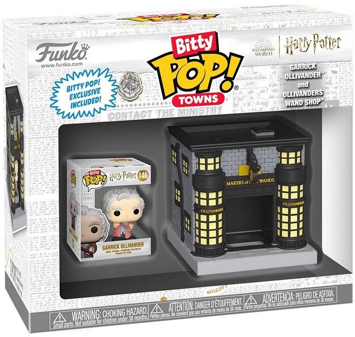 Pack Bitty Pop ! Ville Harry Potter - Garrick Ollivander et la boutique de baguettes Ollivander
