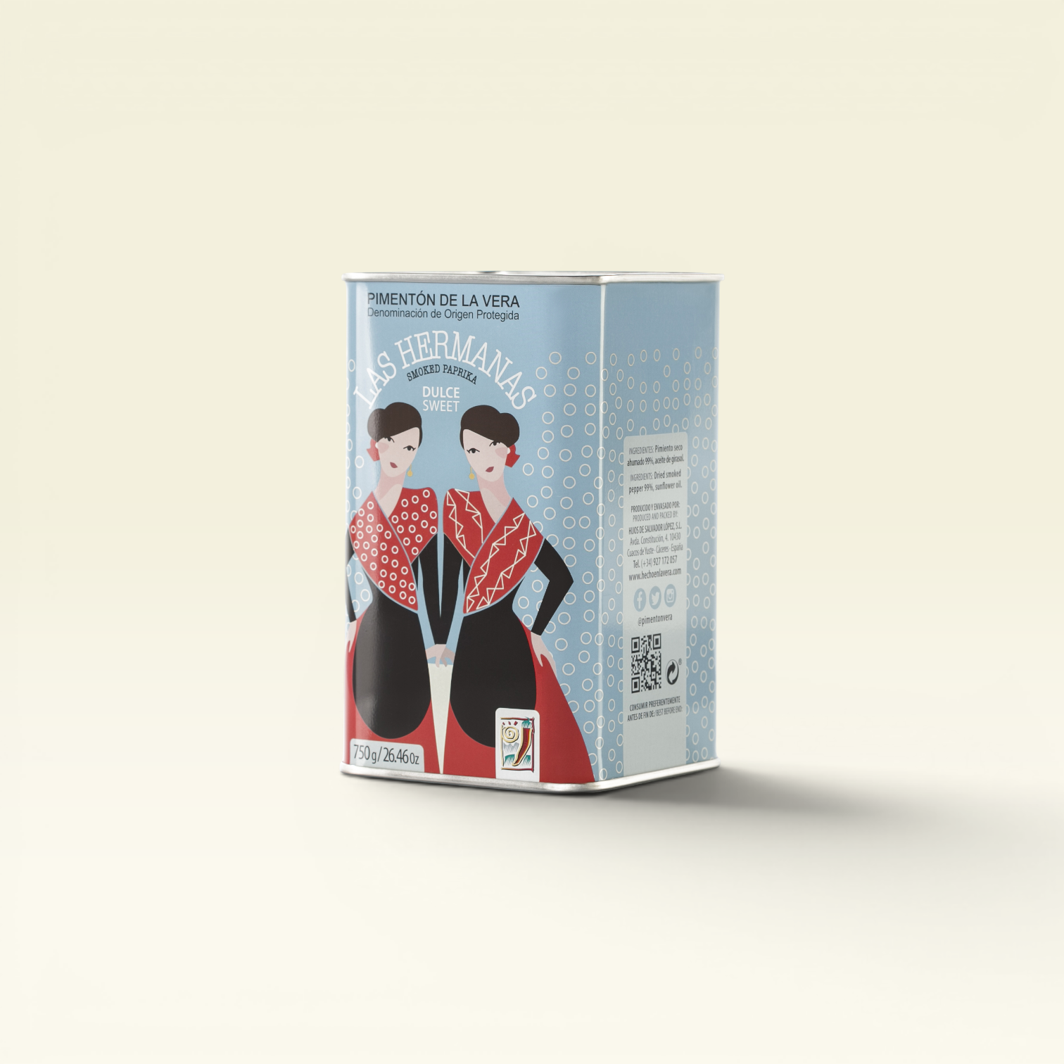 Pimenton De La Vera Sweet Smoked PDO 750g, LAS HERMANAS