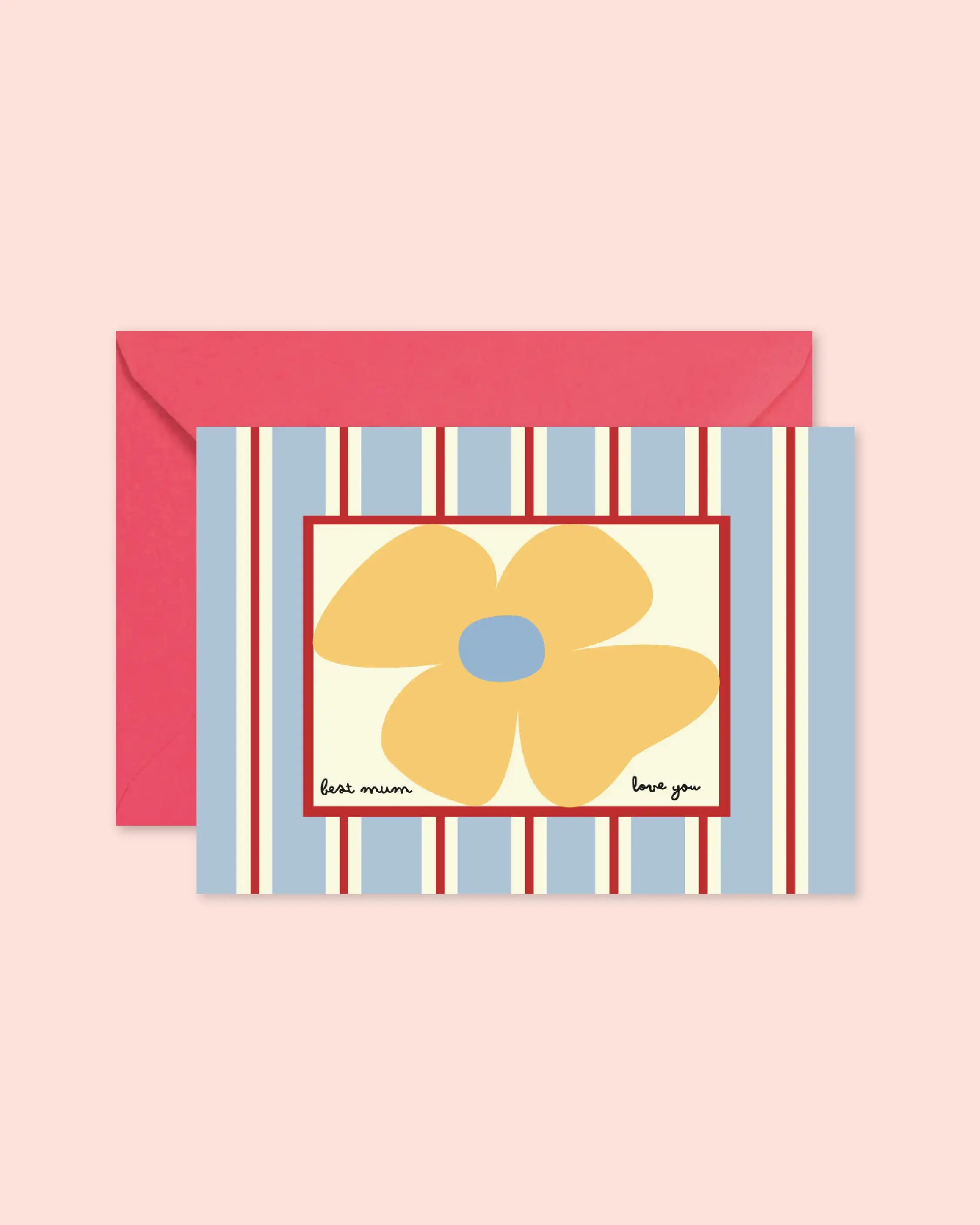 Carte Fête des mères - Best mum (avec enveloppe)