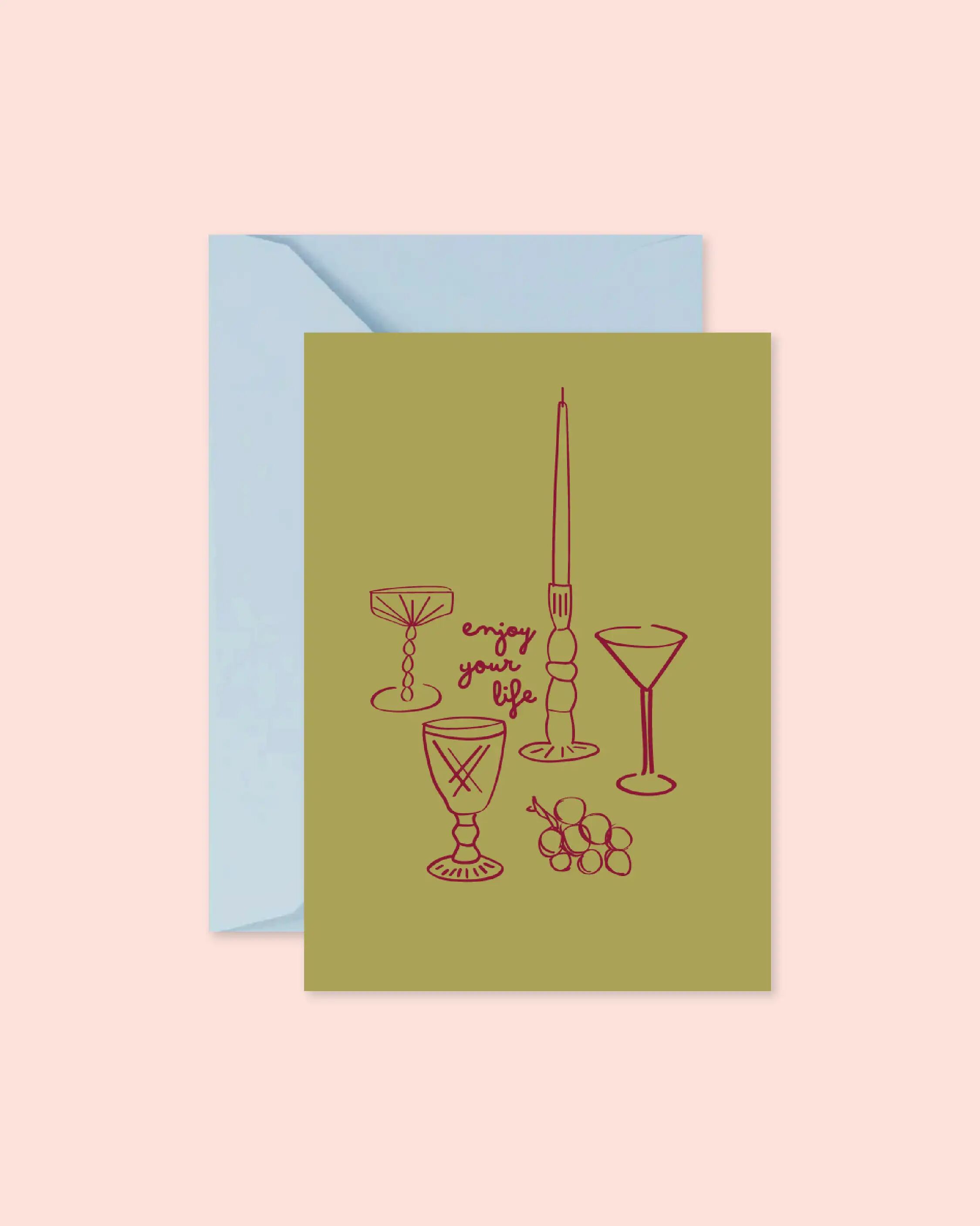 Carte lifestyle - Enjoy life (avec enveloppe)