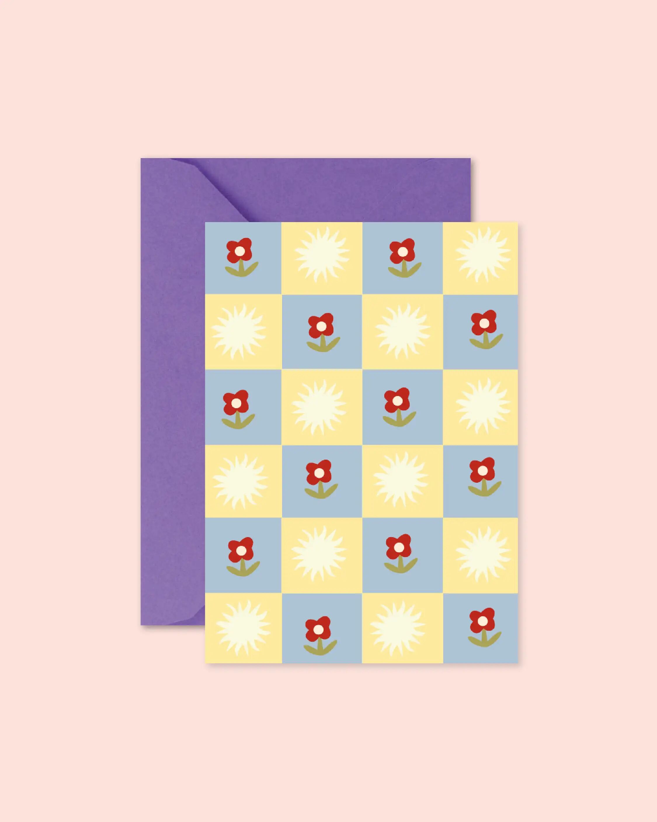 Carte lifestyle - Fleur soleil (avec enveloppe)