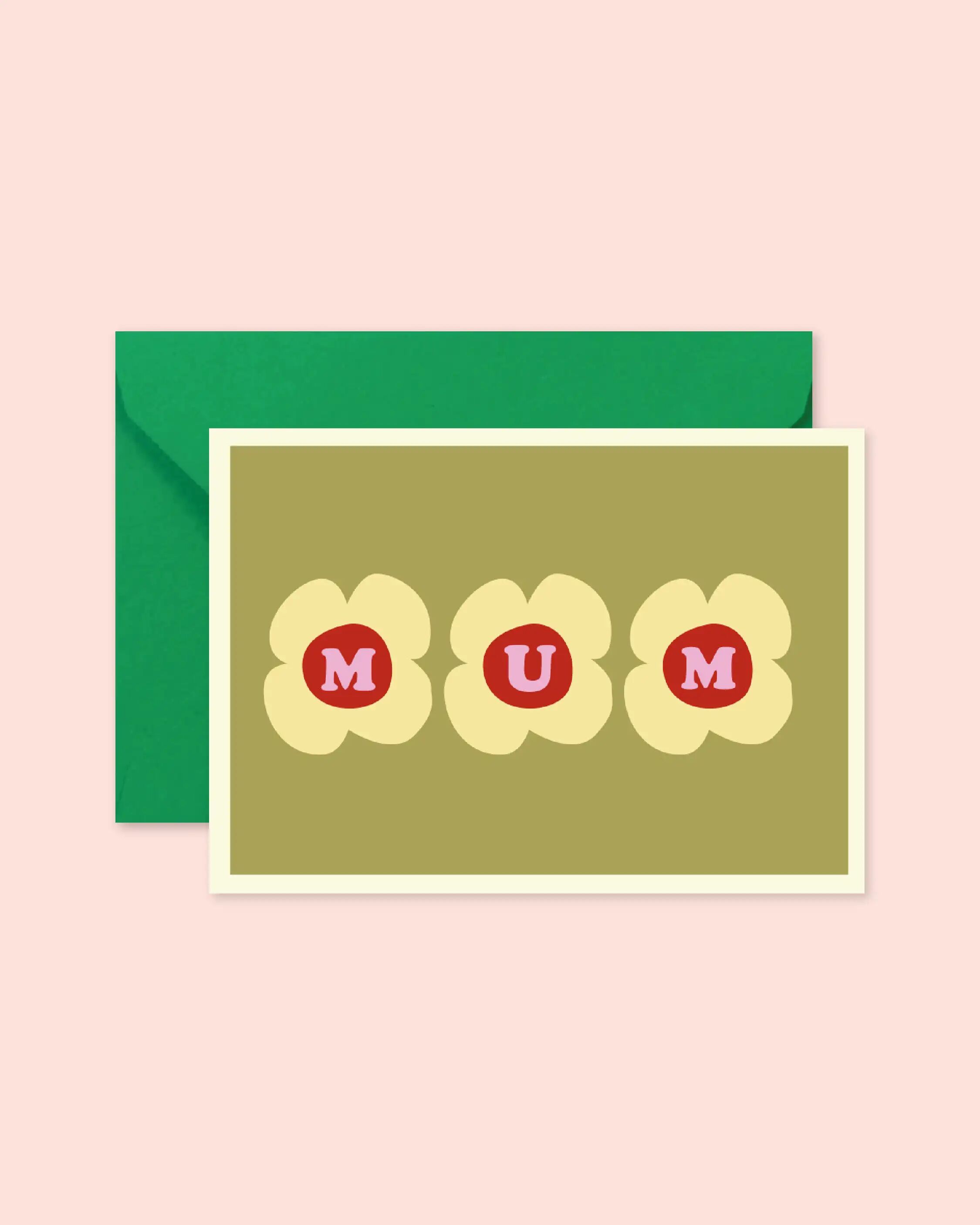 Carte Fête des mères - Mum (avec enveloppe)
