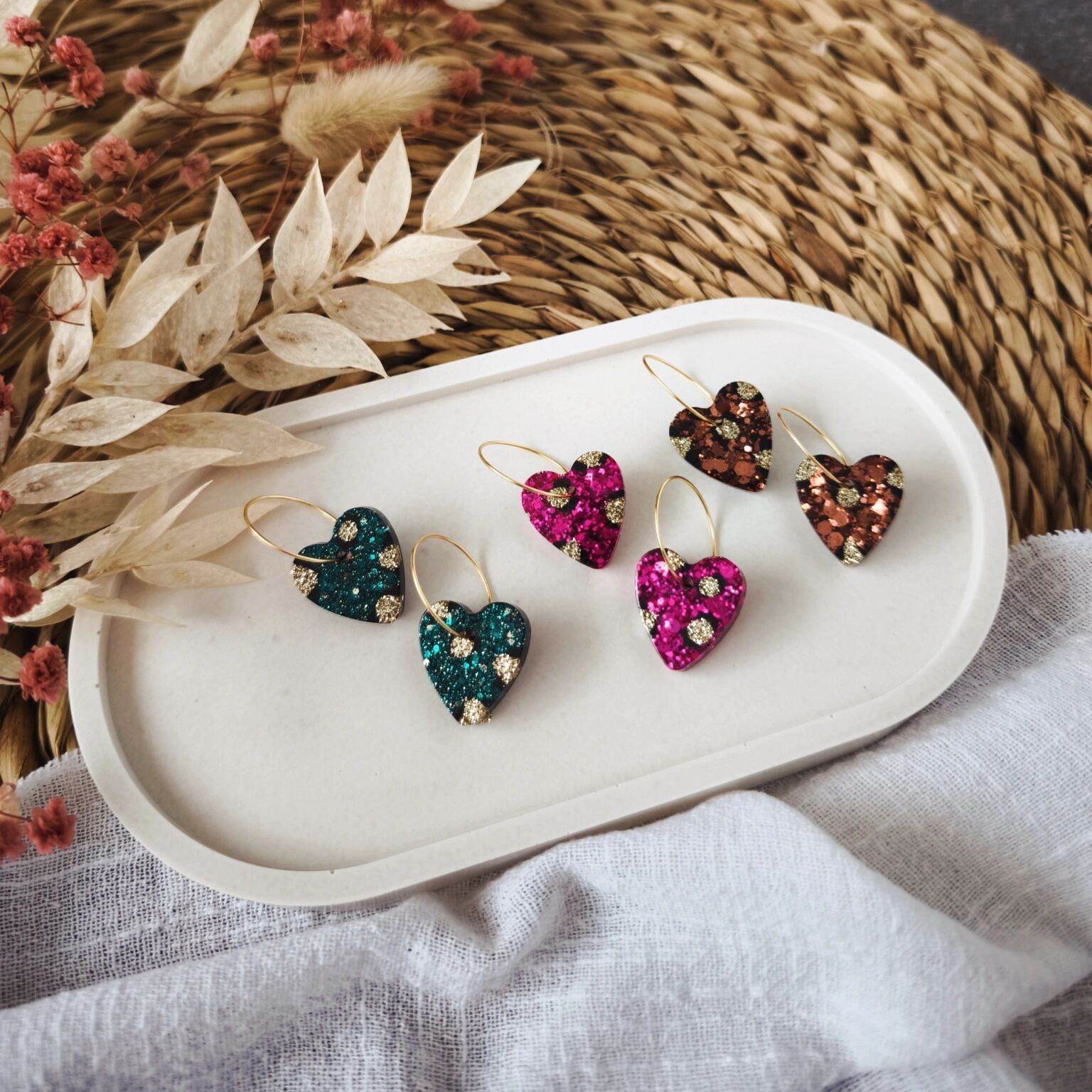 Boucles d'oreilles paillettes Graou (couleur au choix)