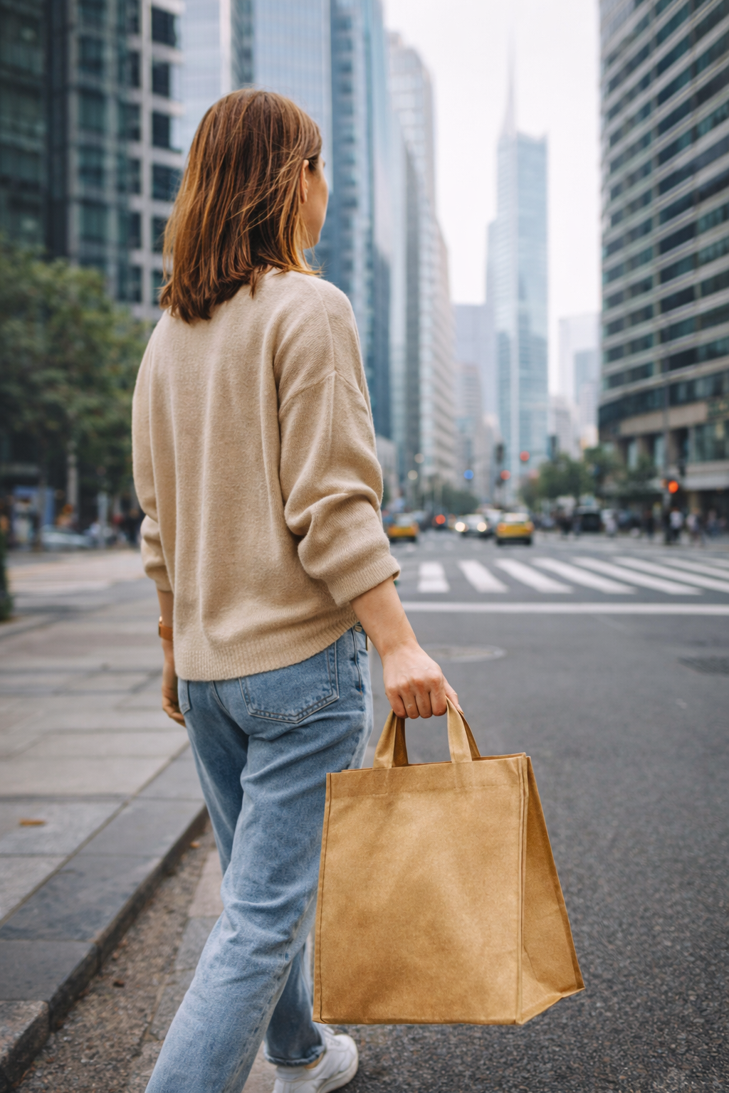 Große Baumwolltasche mit kurzen Henkeln, 2 Farben