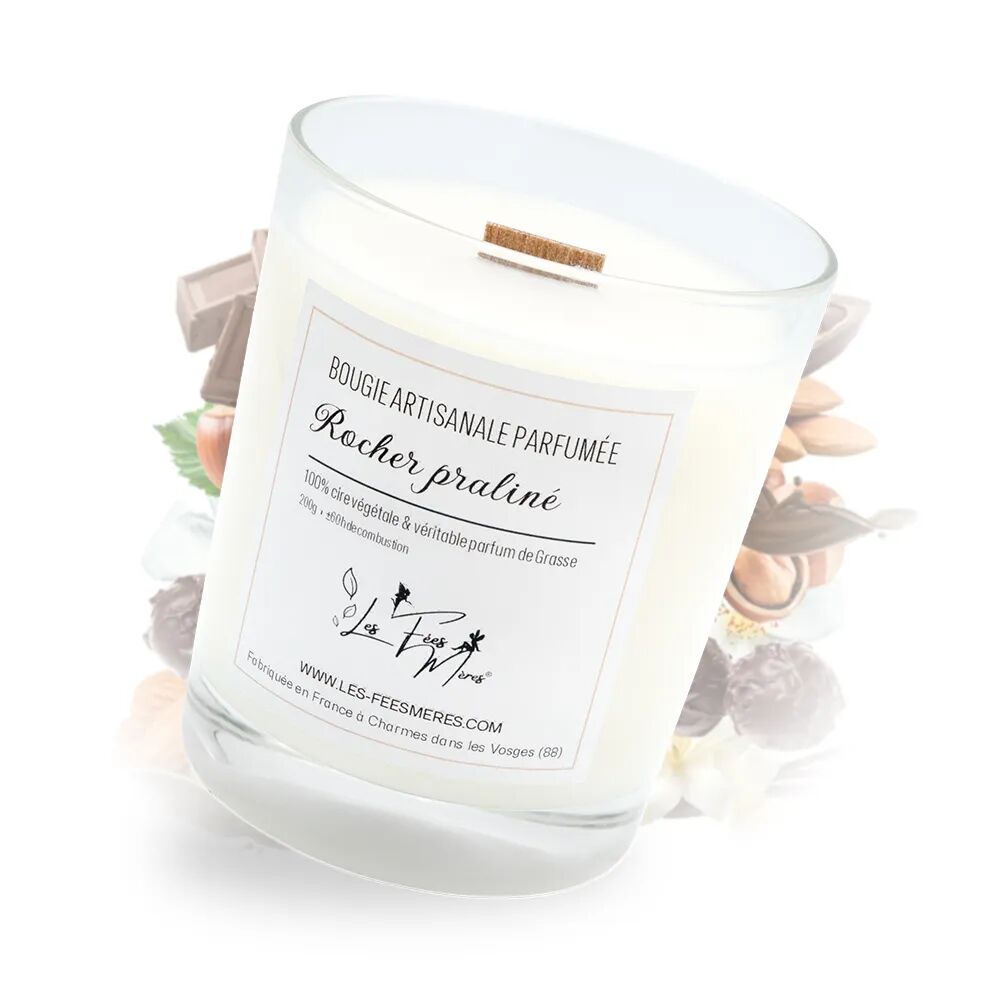 Bougie parfumée rocher praliné
