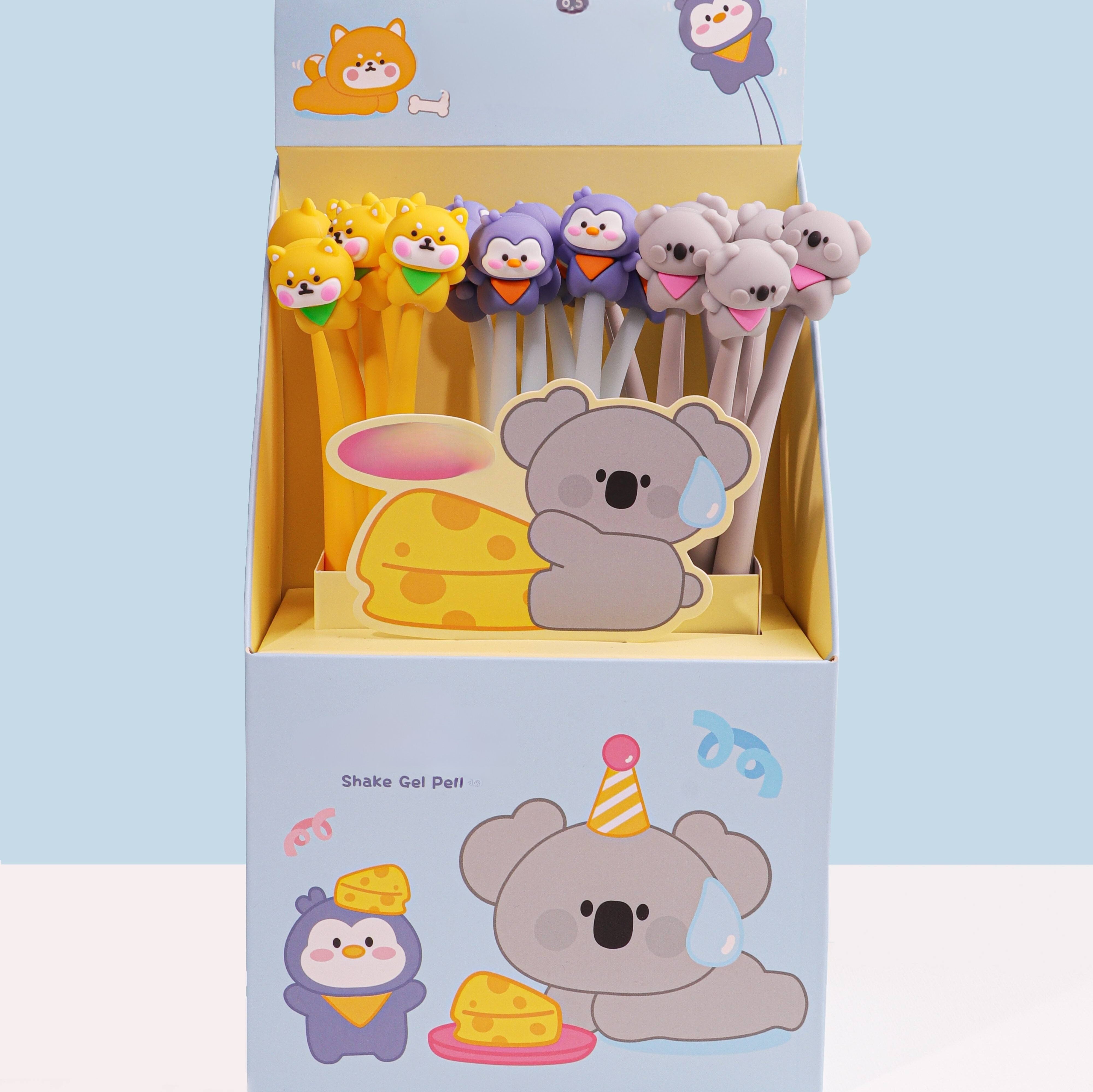 Stylo gel petits animaux