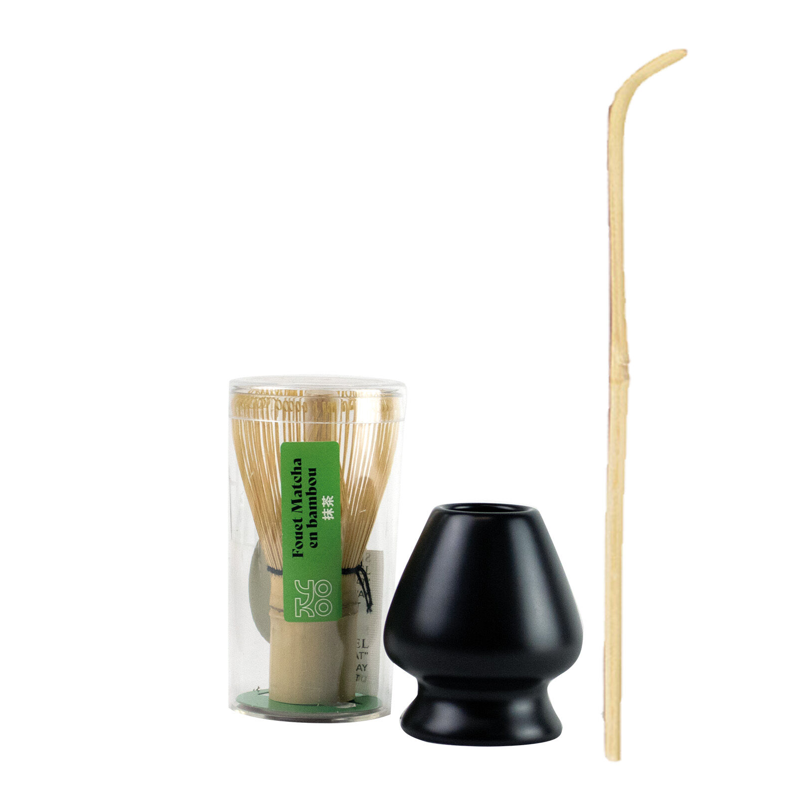 Black Matcha Kit: Whisk, stand and spatula