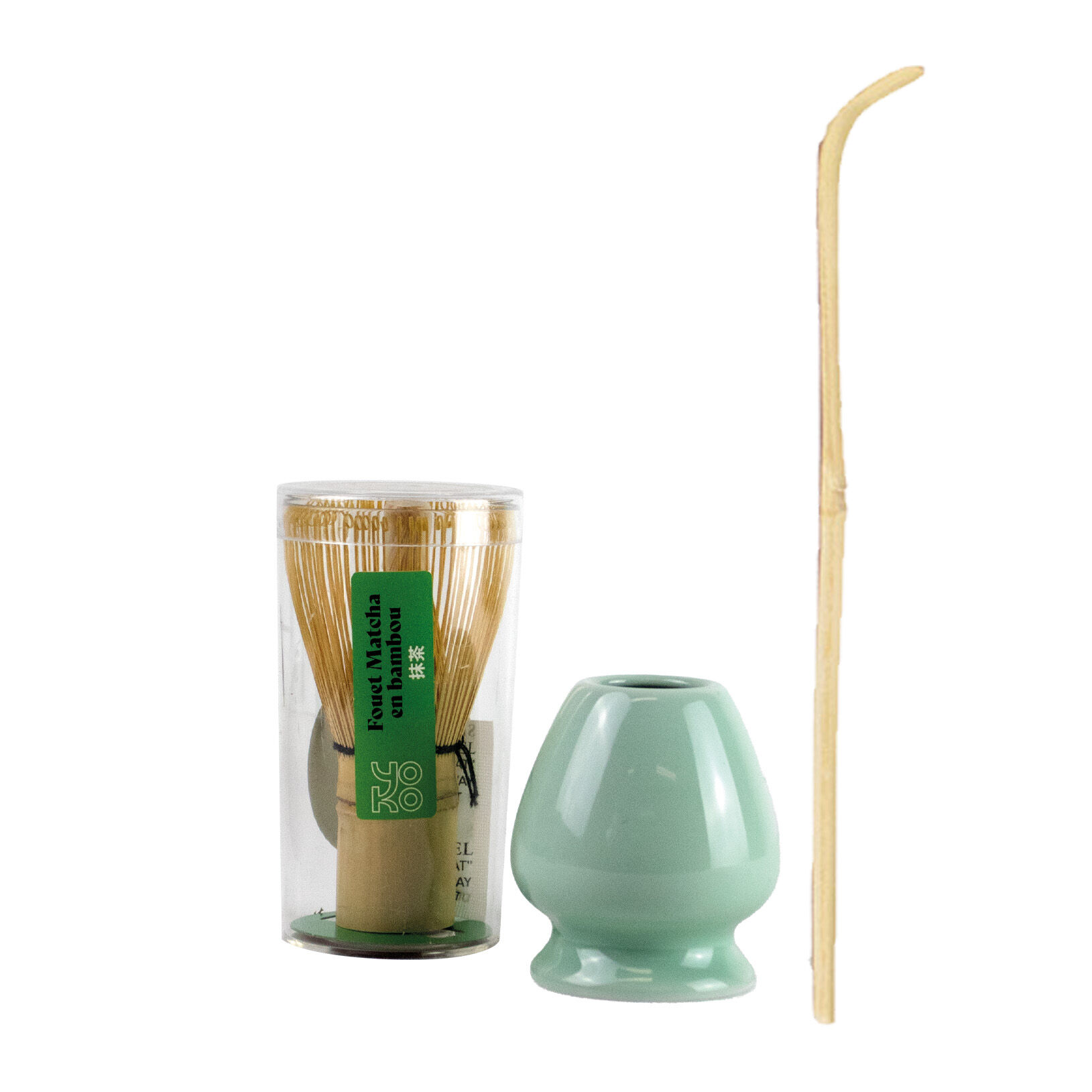 Green Matcha Kit: Whisk, stand and spatula