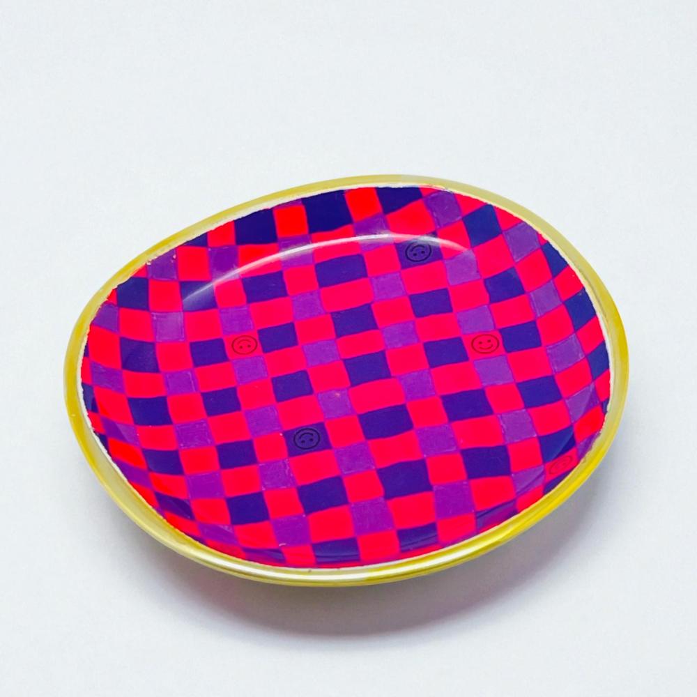 Decorative bowl S Smiley Fuchsia