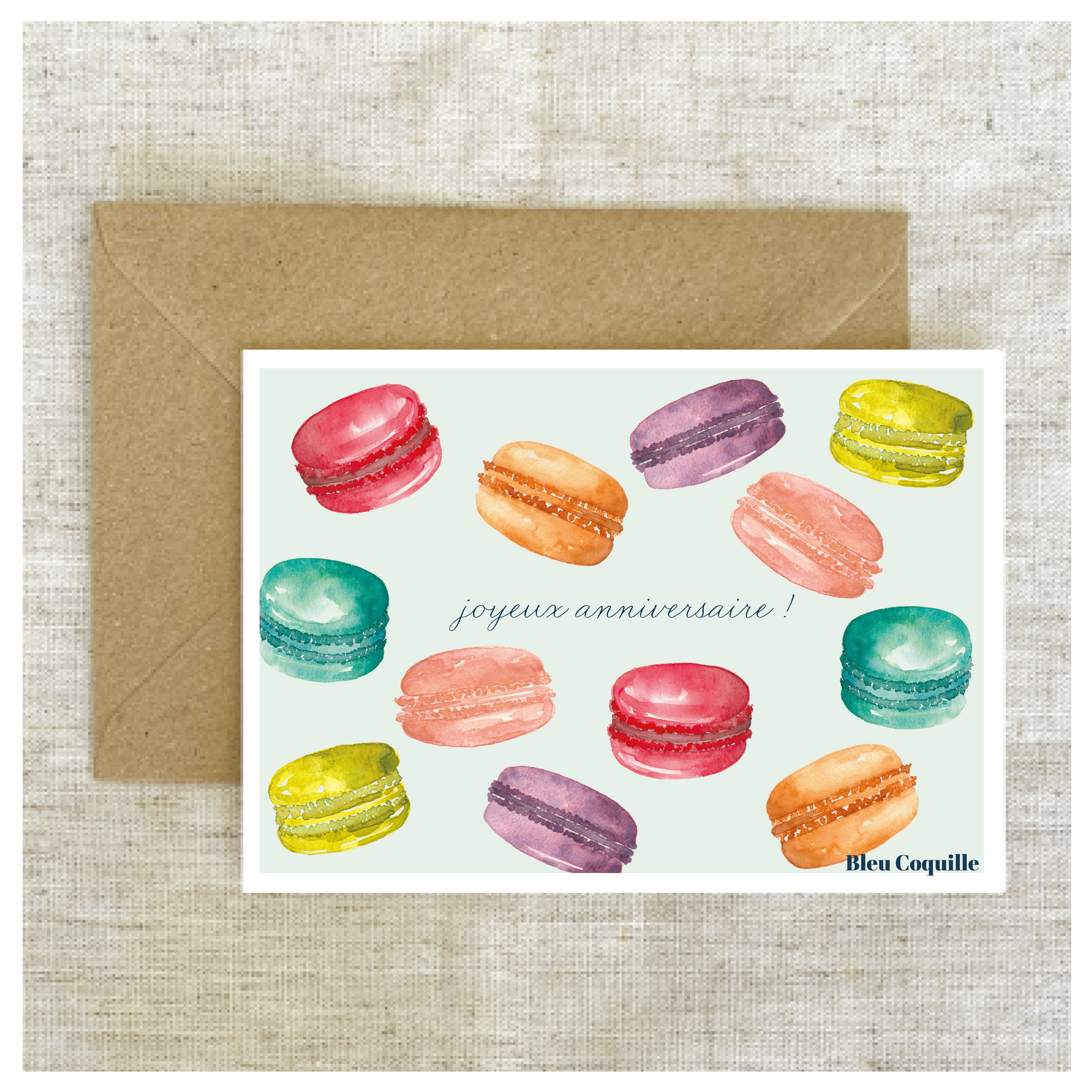 Stationery Postcard A6 - Macarons