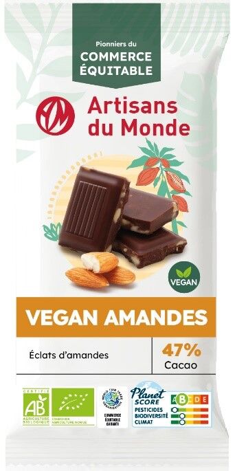 Vegan almond chocolate - organic - 80g