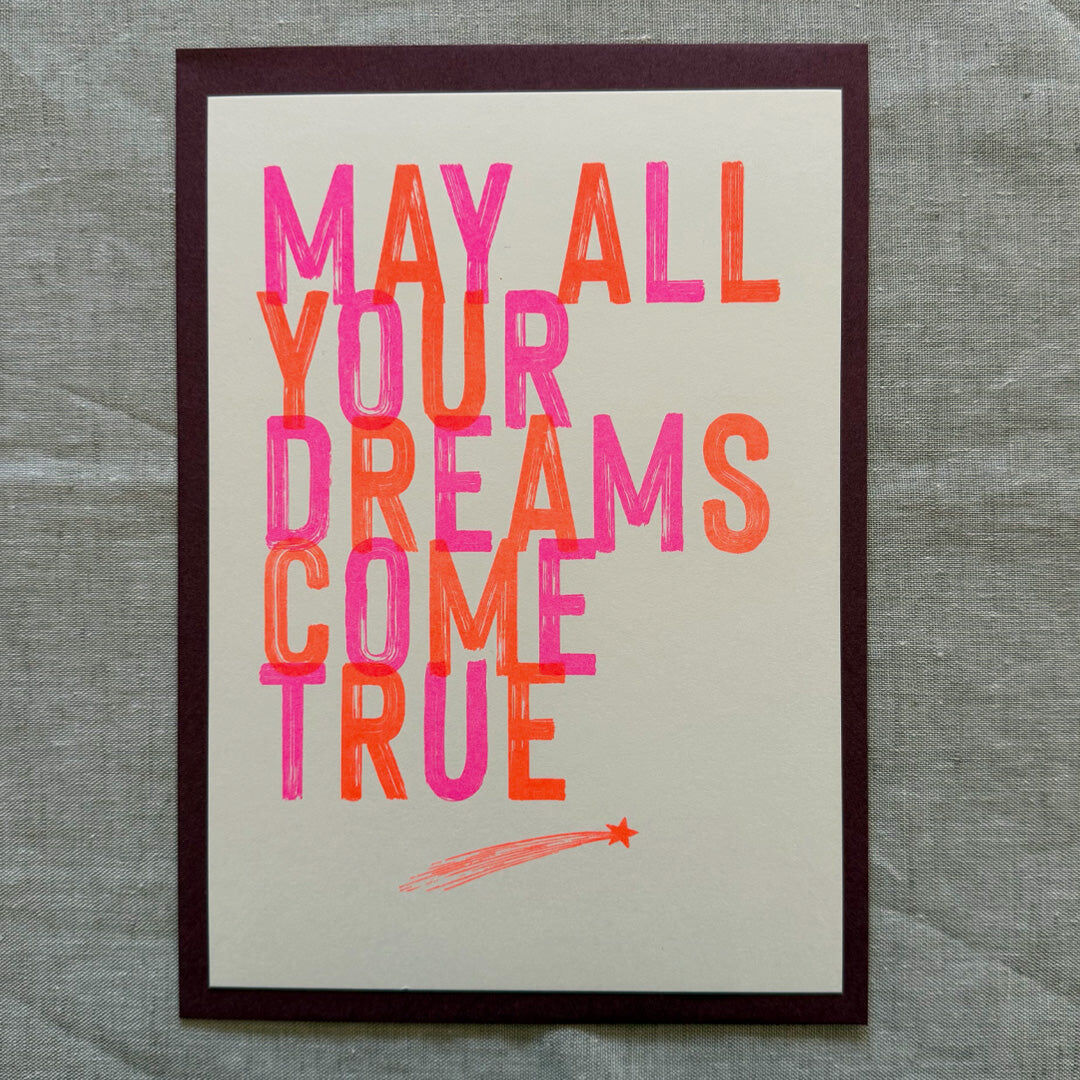 Maxi card / A5 / May all your dreams come true / Gmund paper