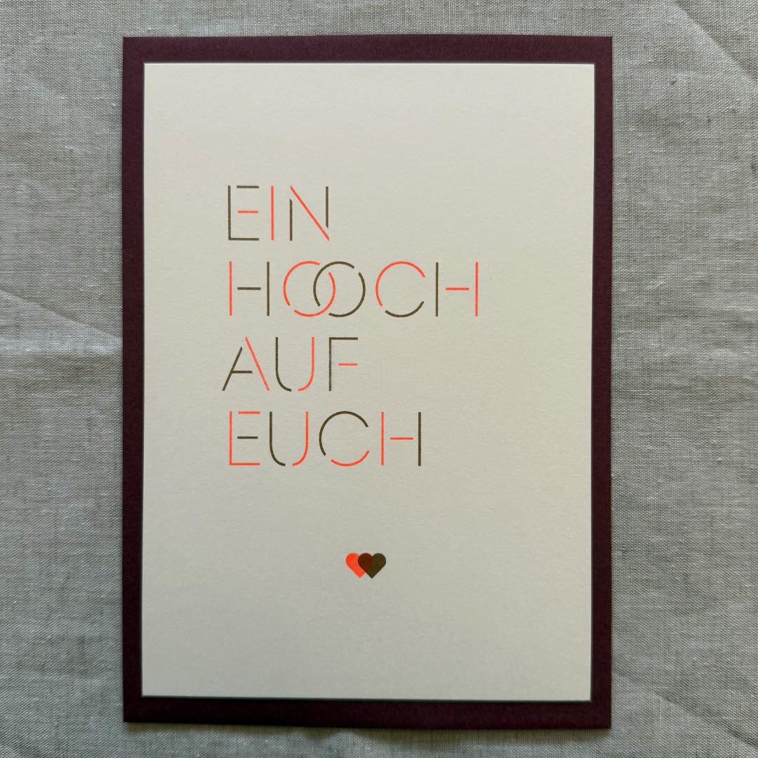 Maxi card / A5 / Cheers to you all / Gmund Paper