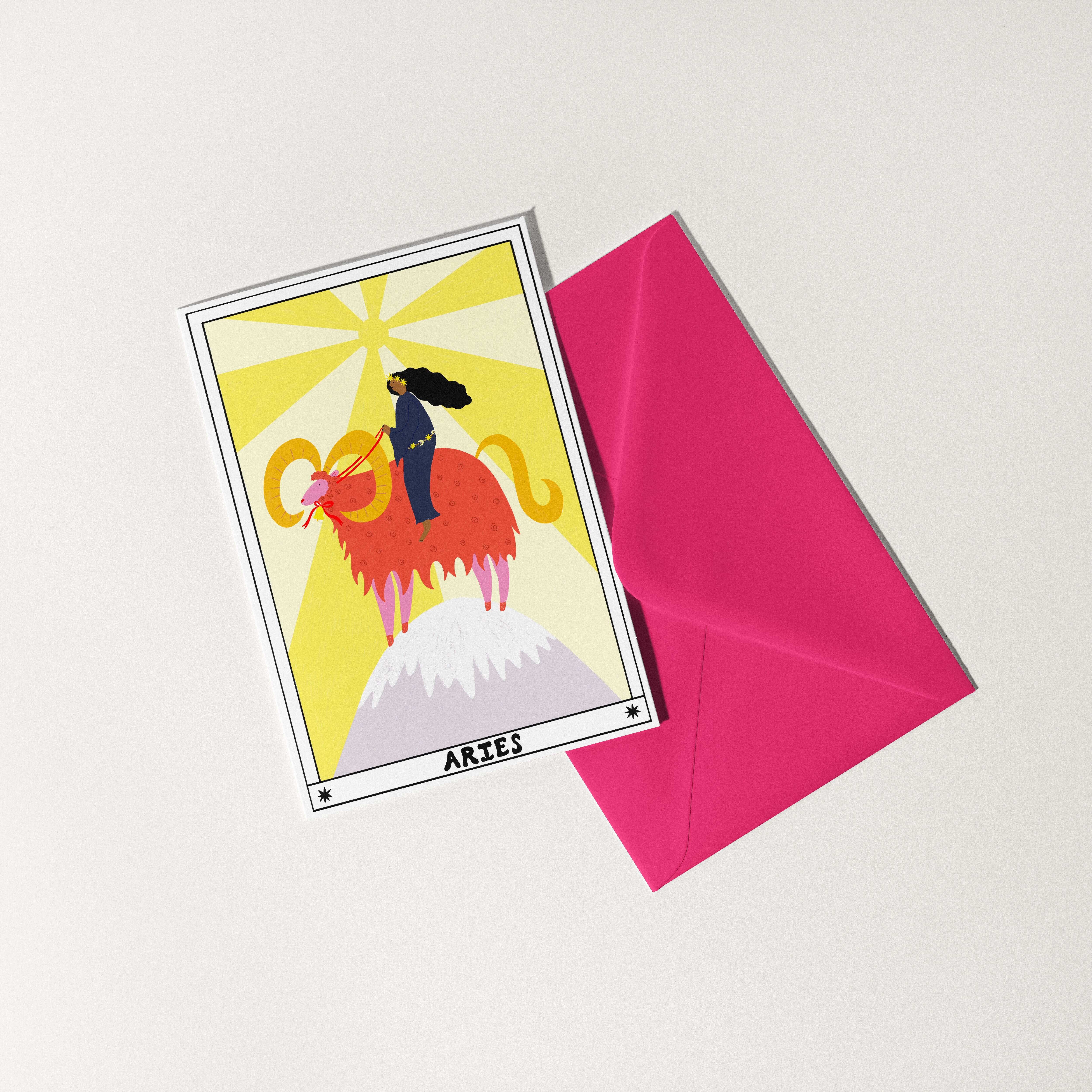 Tarot-Geburtstagskarte für Widder | Horoskop | Sternzeichen-Geburtstagskarte