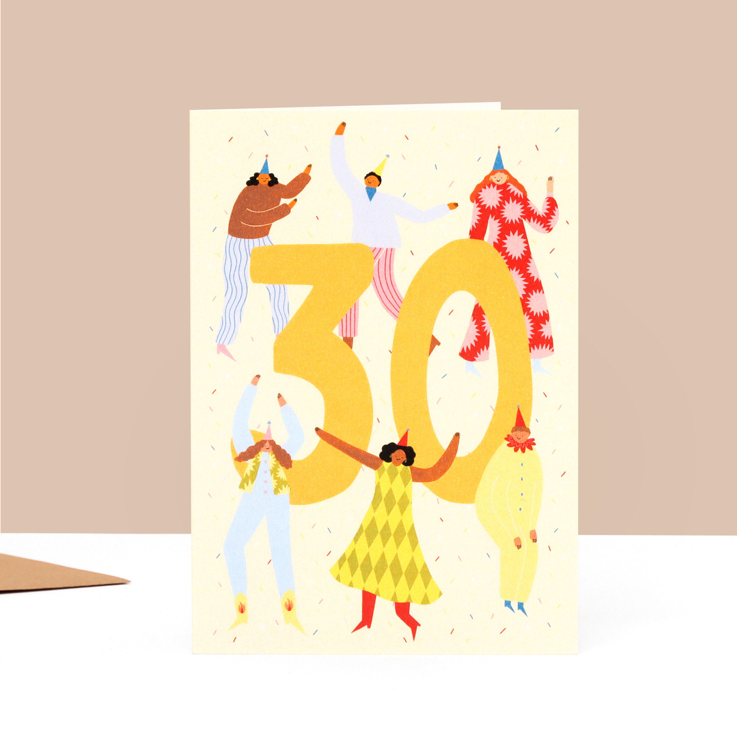 Geburtstagskarte zum 30. Geburtstag | Zahlenkarte | Dreißig | Meilenstein