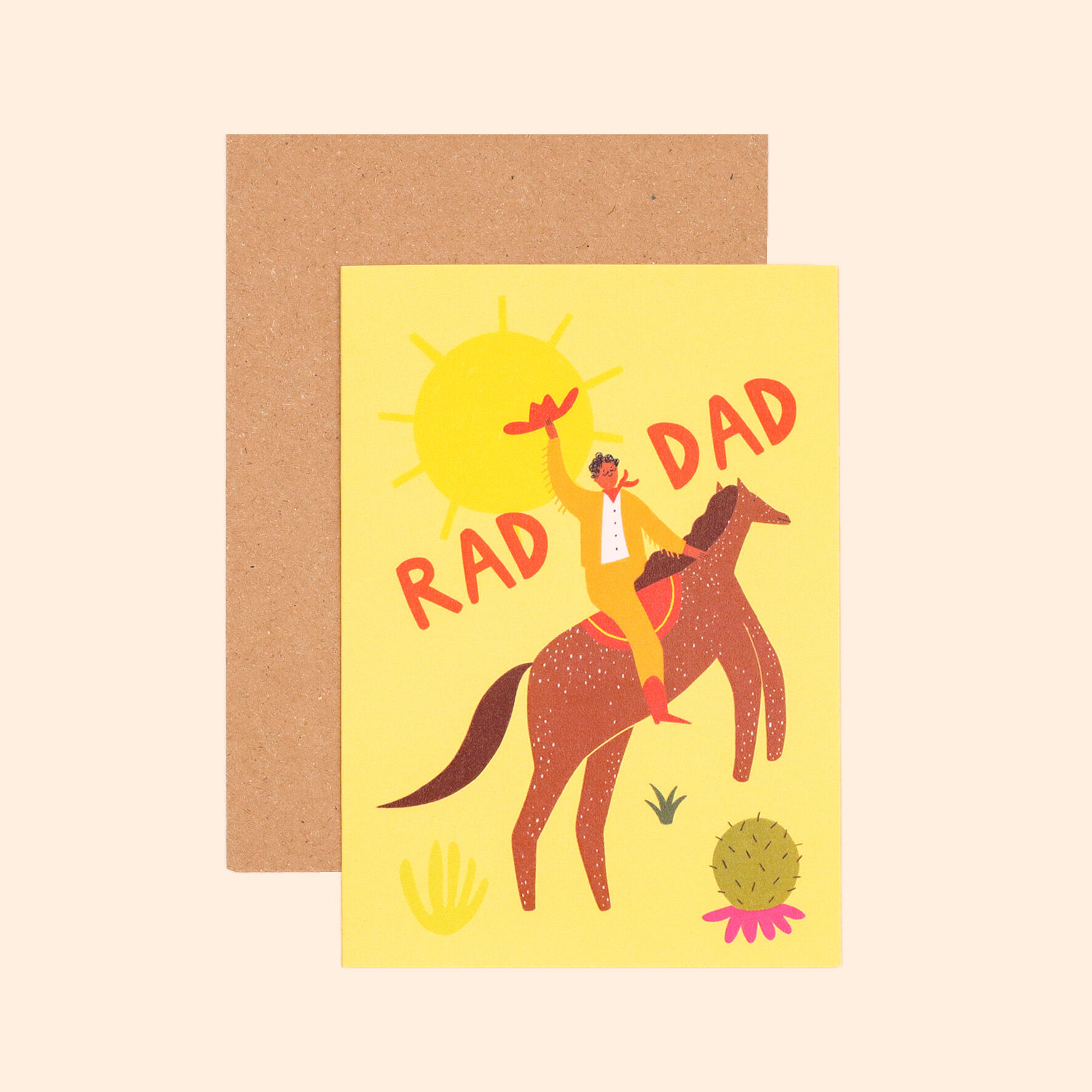 Karte für coole Väter | Cowboy-Karte | Geburtstagskarte für Papa | Vatertag